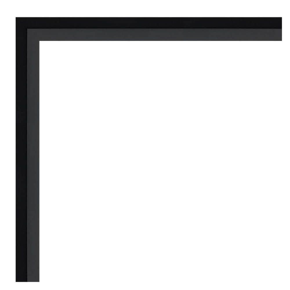 Amanti Art 37" x 25" Lucie Framed Bathroom Vanity Wall Mirror Black : Modern Rectangle, No Assembly Required