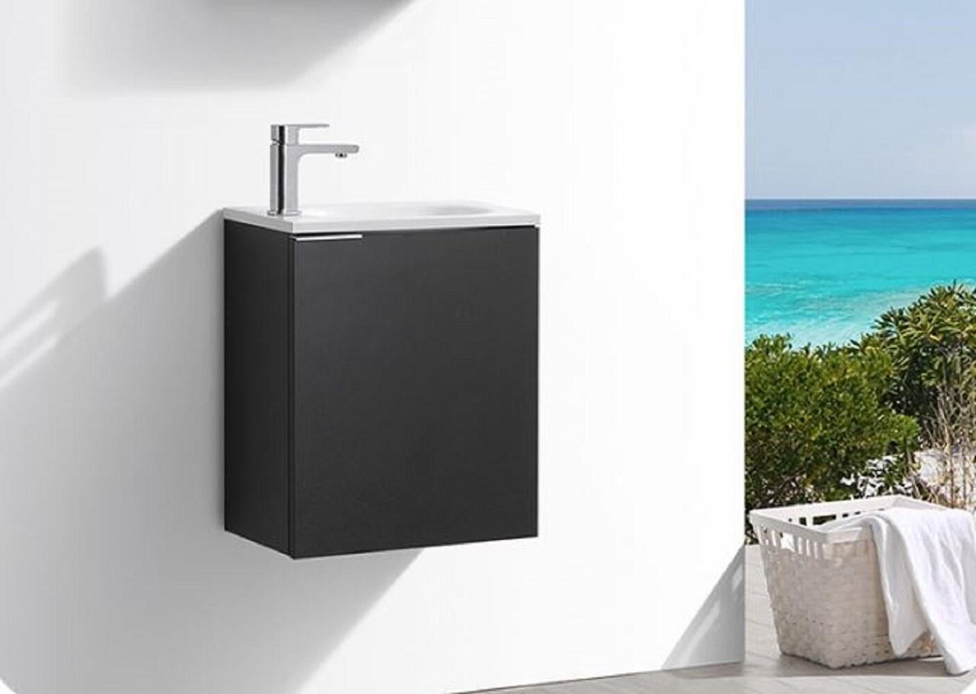 Valencia 20" Wall Mount Single Sink Bathroom Vanity with Top and Sink (Faucet Not Included)