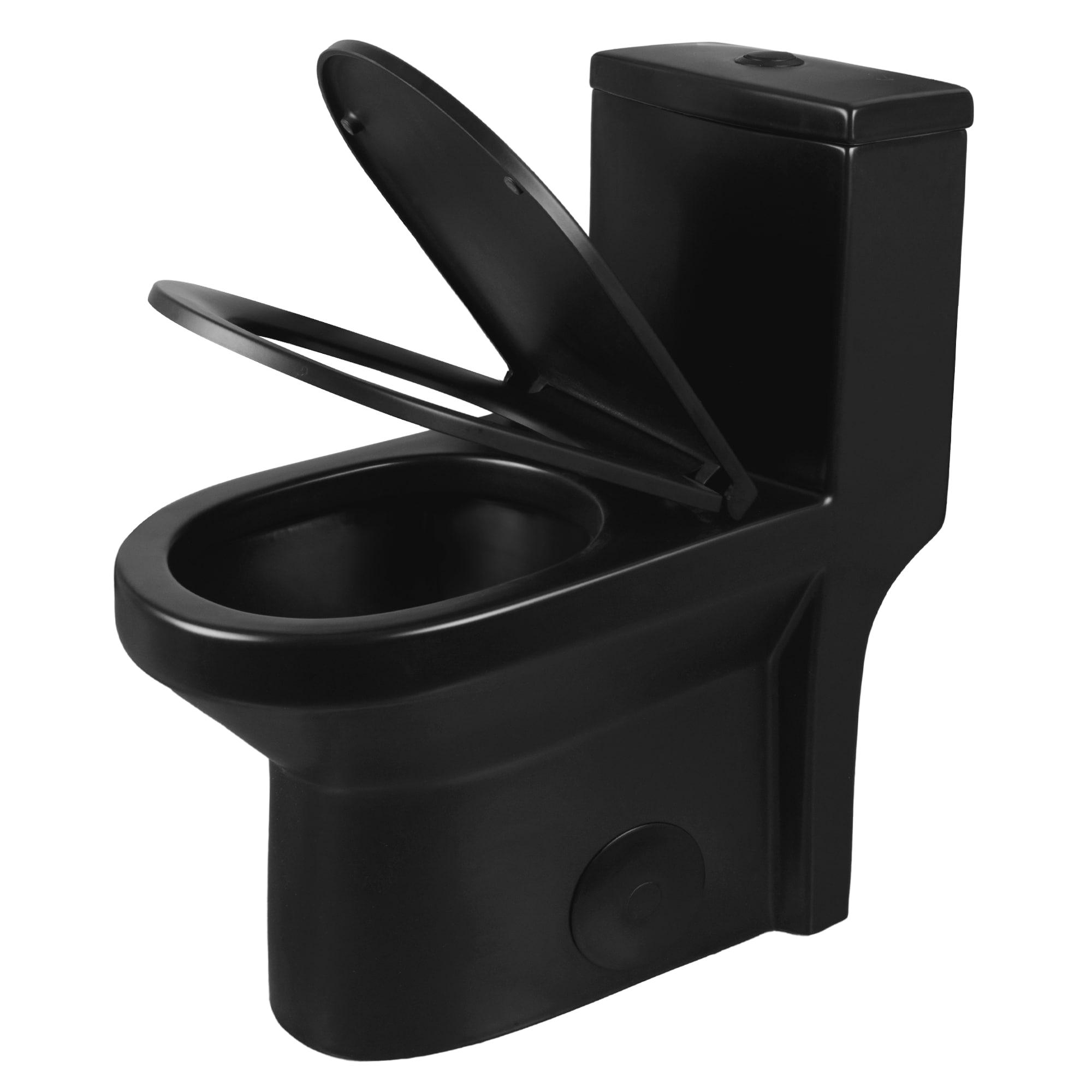DeerValley Liberty Compact Toilets One-Piece Toilet With High-Efficiency Flush Round Toilet for Space-Saving Floor Mounted (Seat Included)