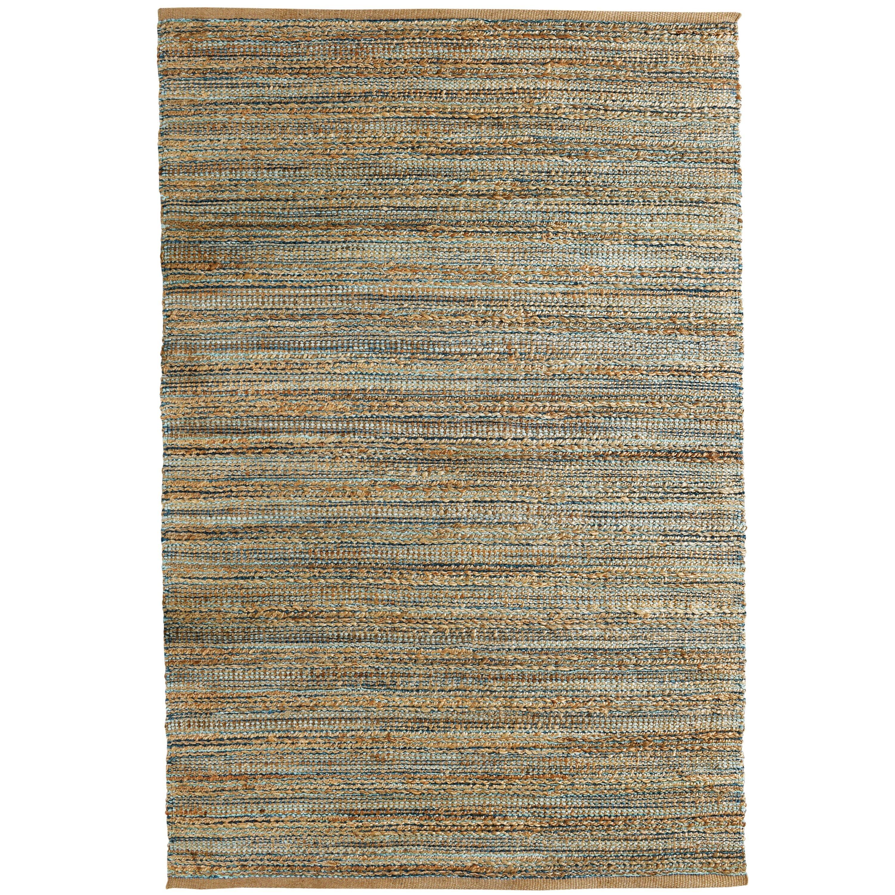 LR Resources Natural Fiber LR03337-SPA5079 Spa Blue Rectangle 5 X 7 ft 9 inch Plush Indoor Area Rug, 5' x 7'9",