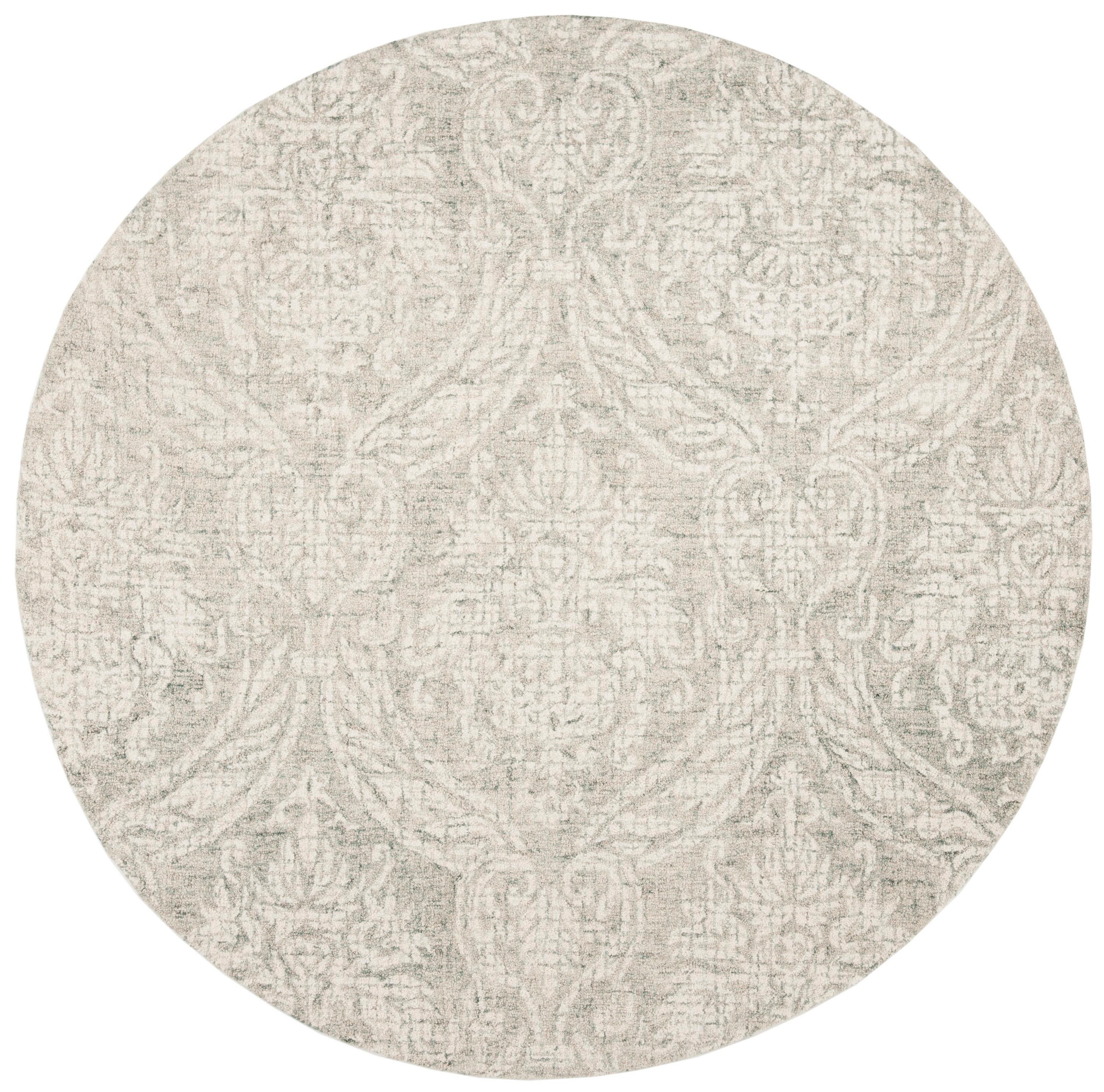 Rosemarie Abstract Handmade Tufted Wool Gray/Ivory Area Rug