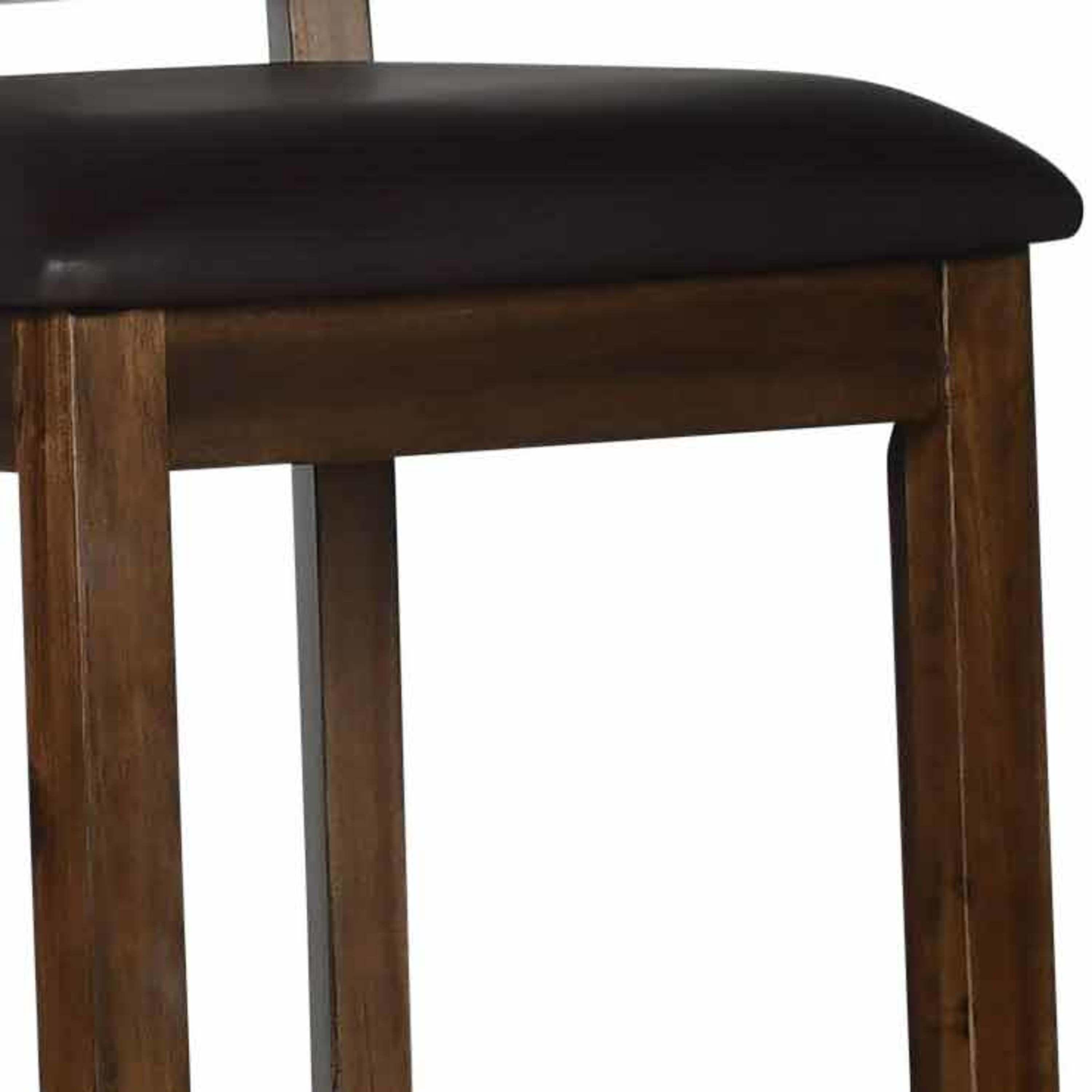 24" Set of 2 Saranac Counter Height Barstools Mocha - Steve Silver Co.: Upholstered, Armless, Rubberwood Legs