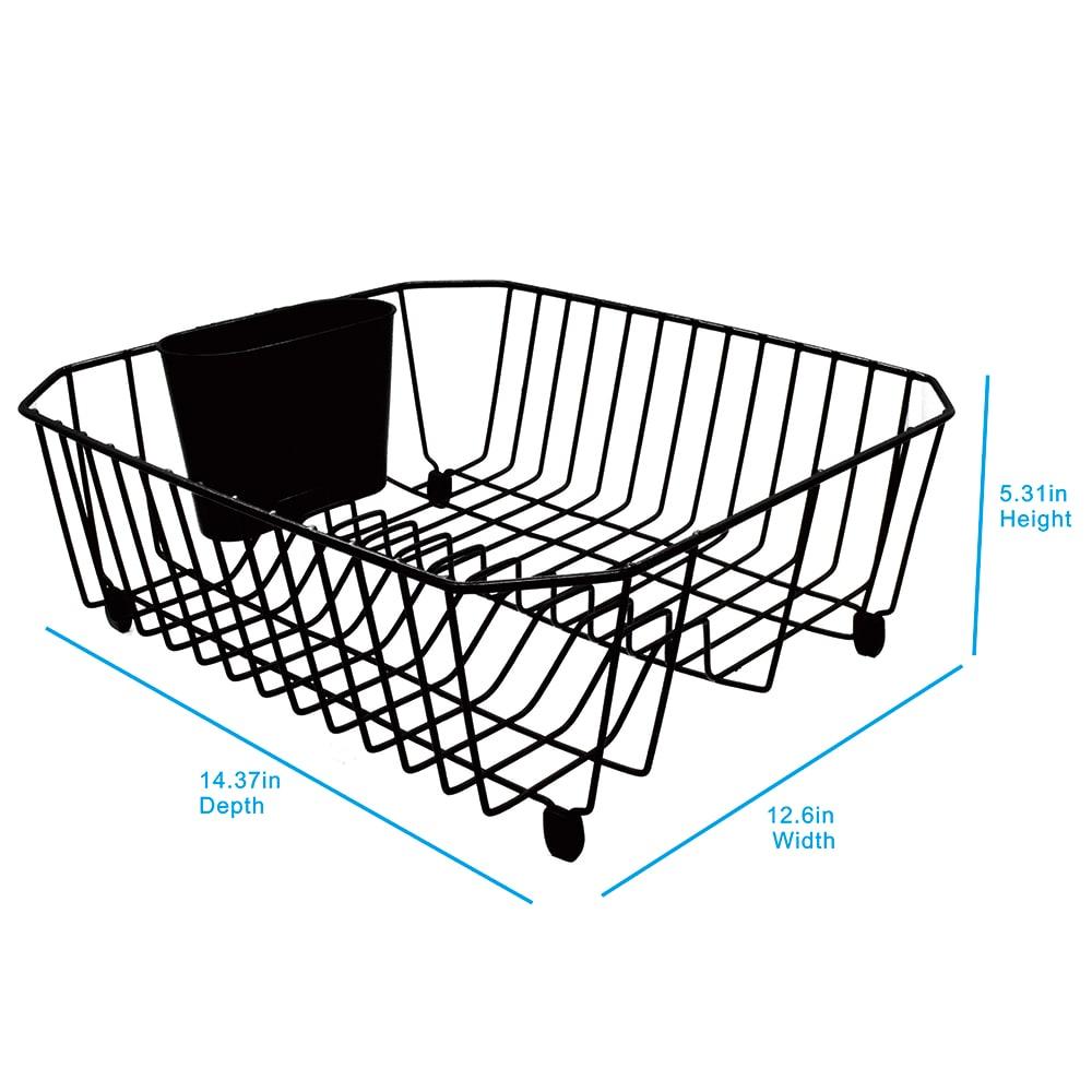 Panacea Steel Small Black Dish Drainer