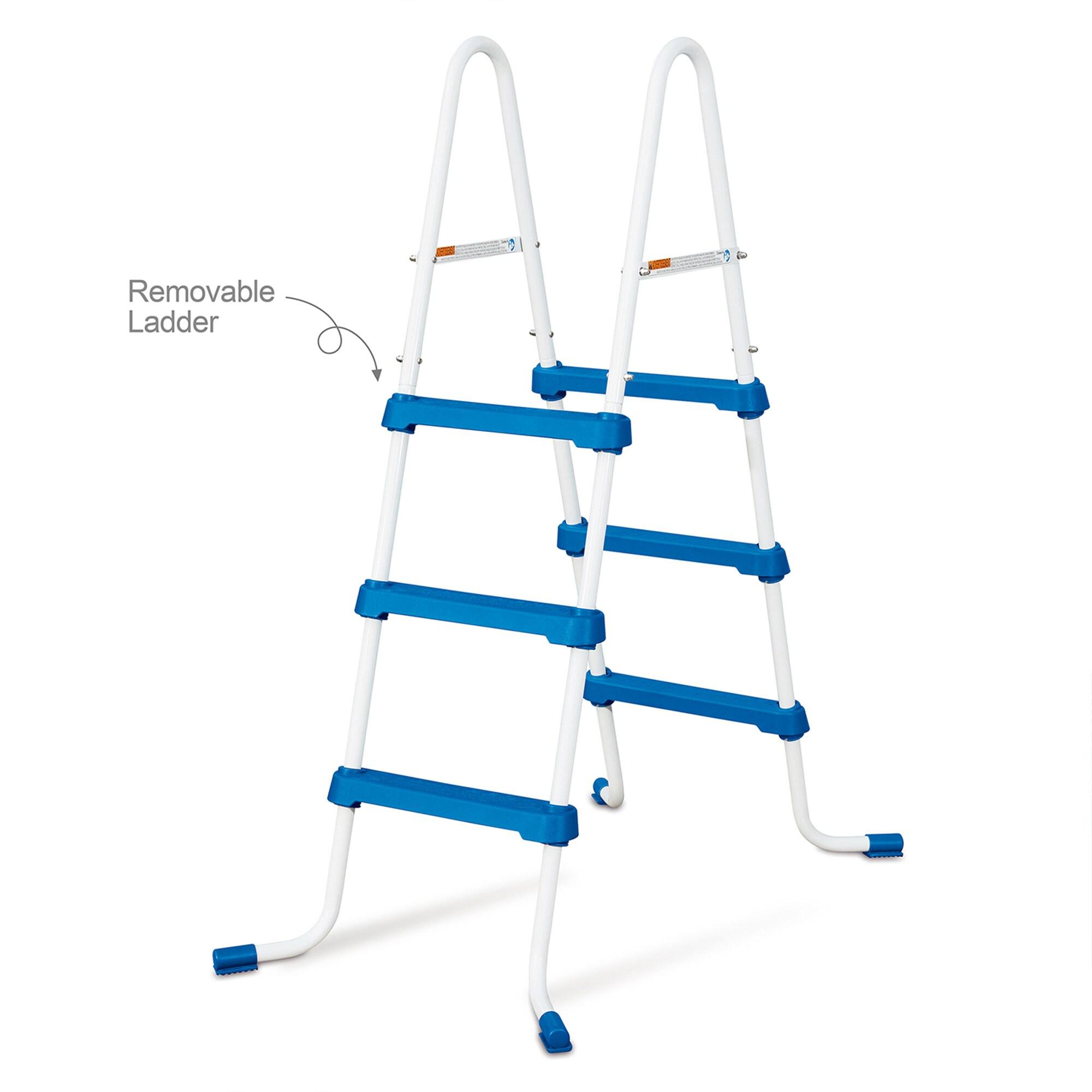 Funsicle Funsicle 36” SureStep 3 Stair Pool Ladder w/ 12' x 36" QuickSet Inflatable Pool