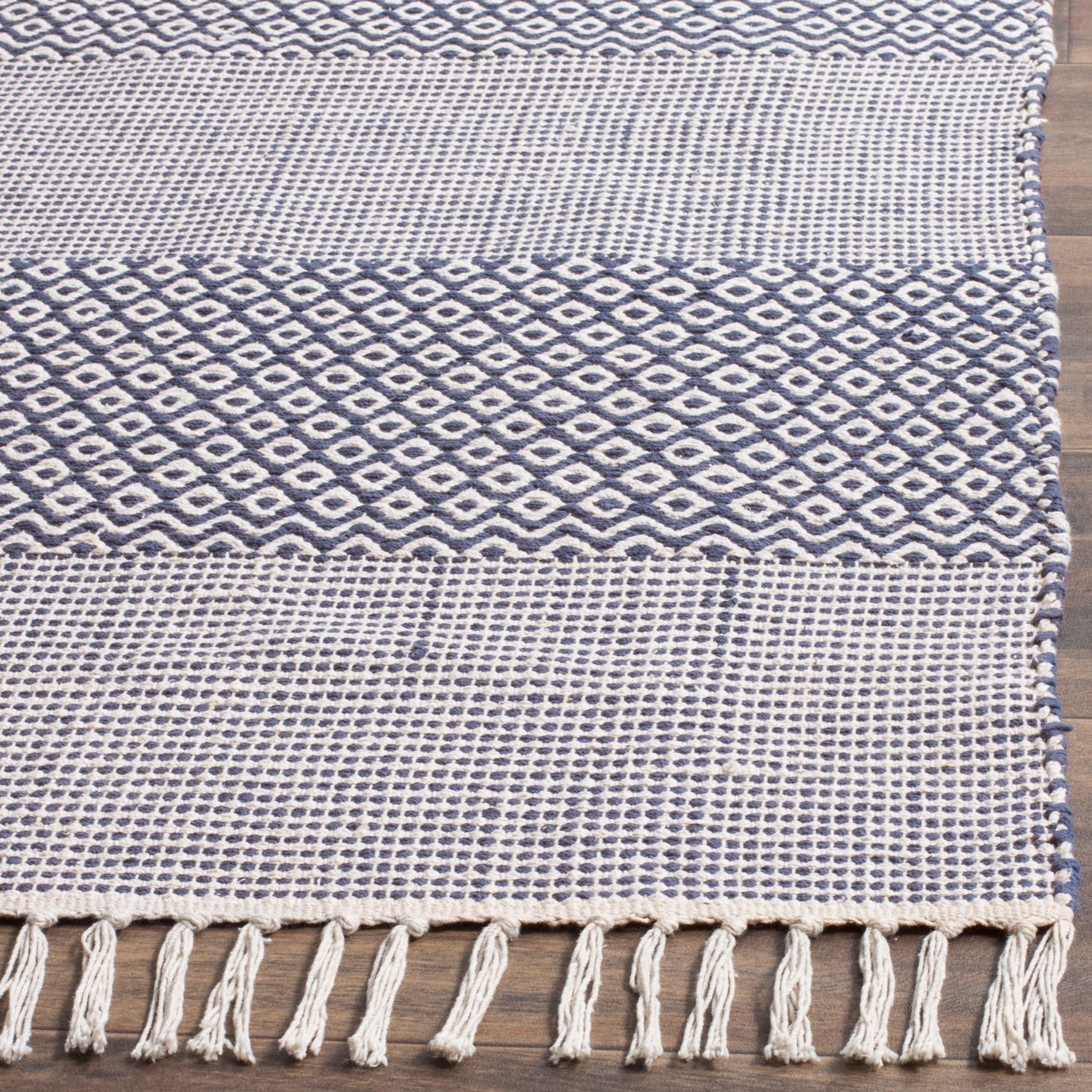 Montauk MTK330 Hand Woven Indoor Area Rug - Ivory/Navy - 8'x10' - Safavieh