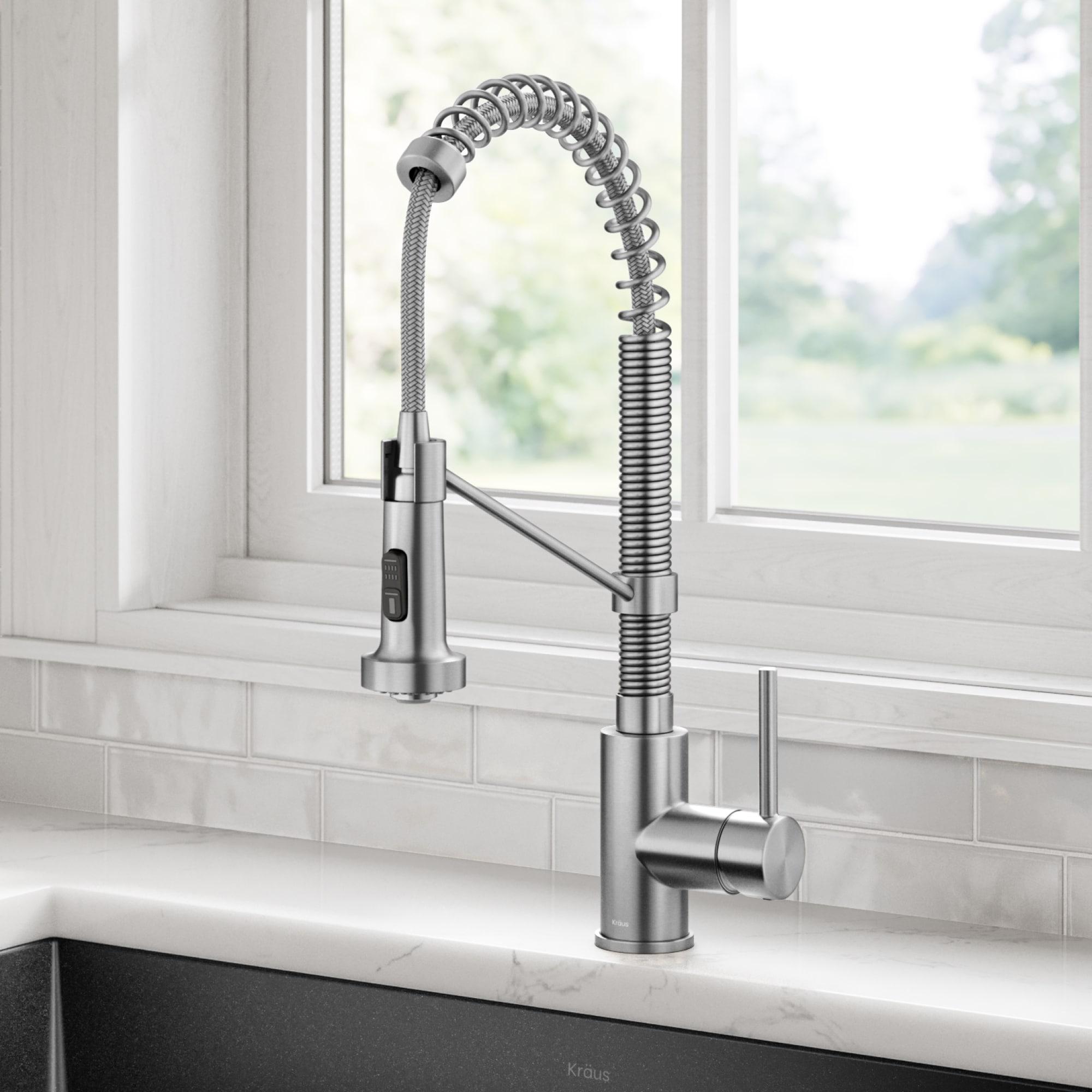 KRAUS Bolden Commercial Style 2-Function Single Handle Pull Down Kitchen Faucet