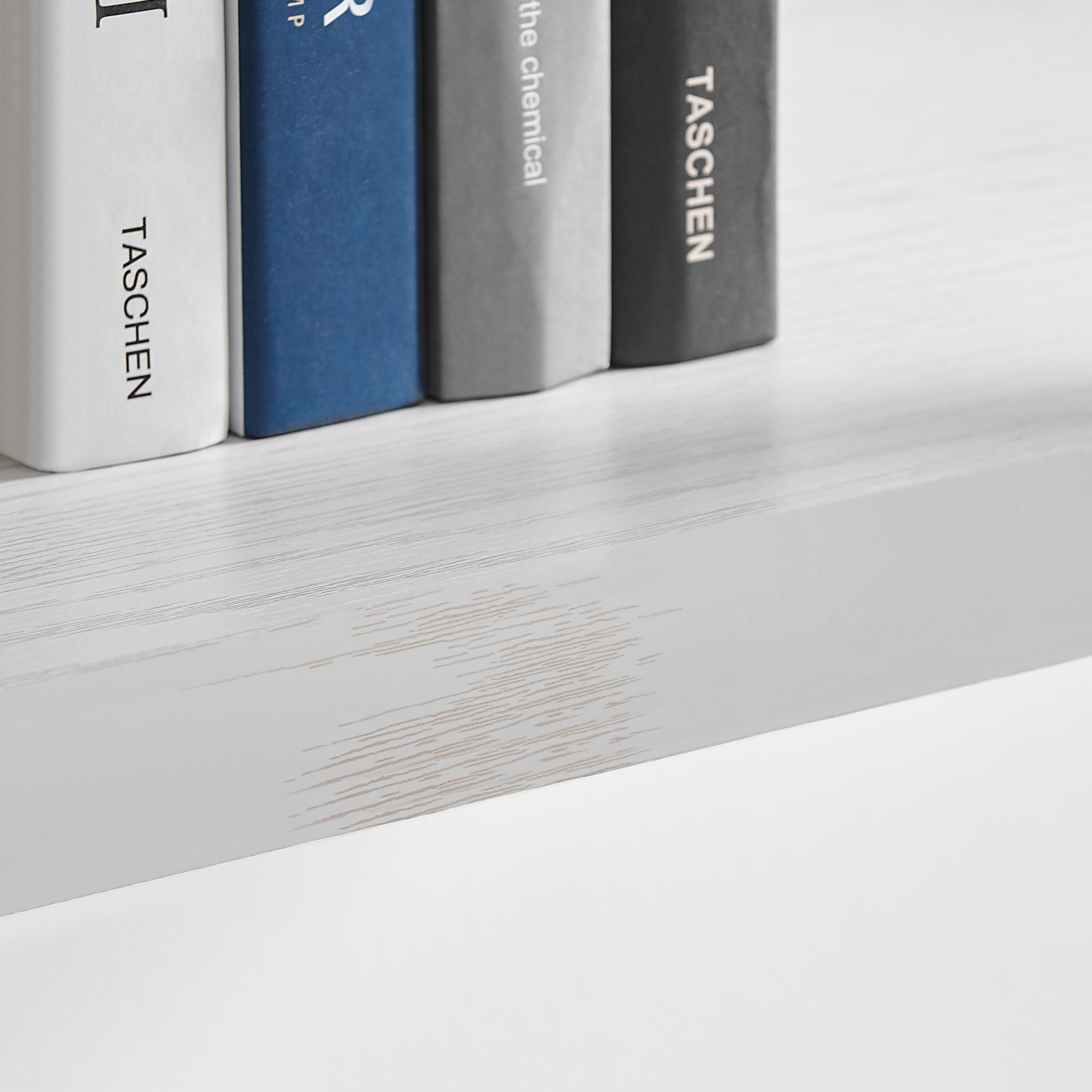 31.5" x 22.5" Modern 2 Tier Hanging Bracket Wall Shelve White Birch - Danya B.: Chic Storage, Metal MDF