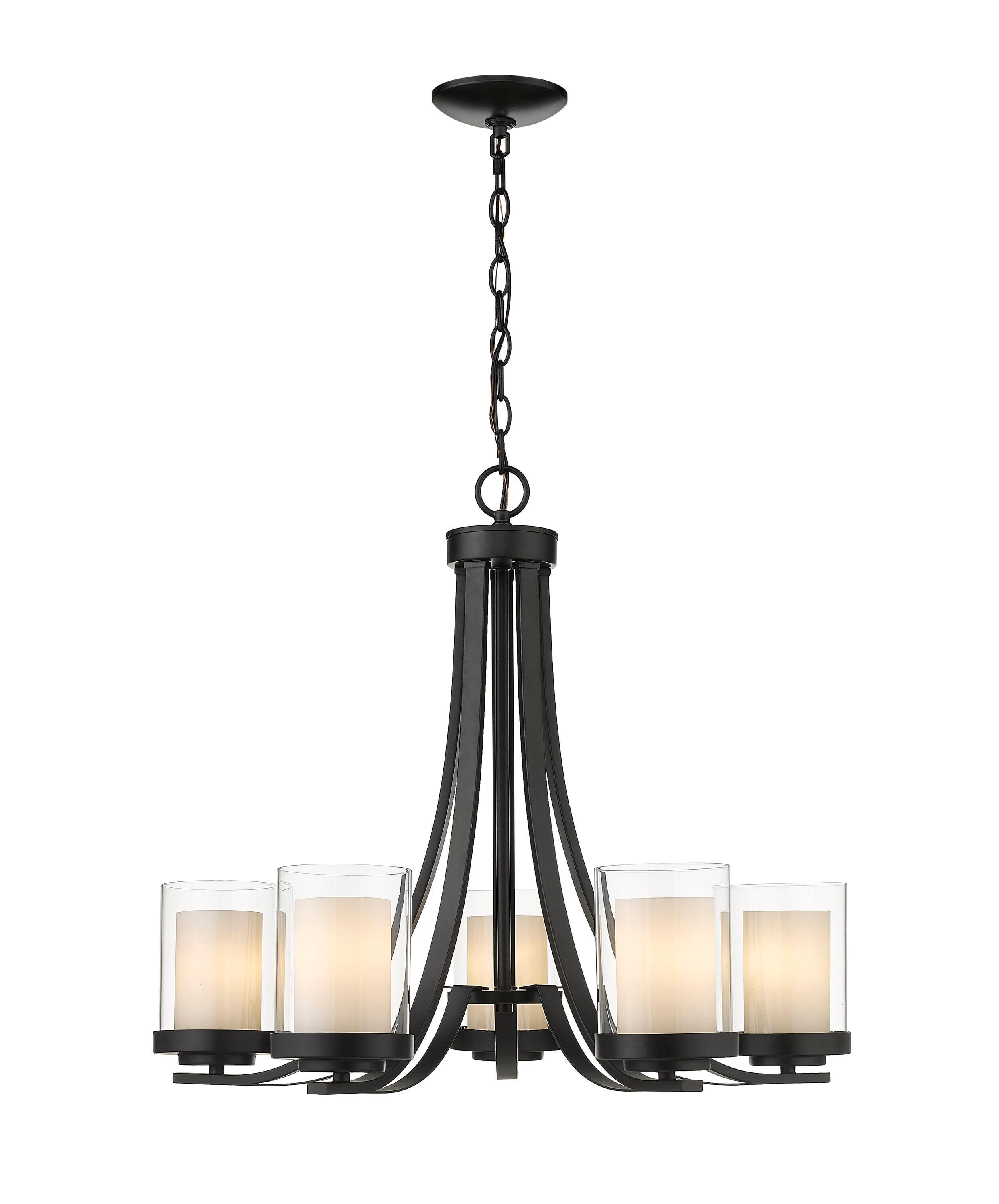 Z-Lite Willow 5 - Light Chandelier in  Matte Black