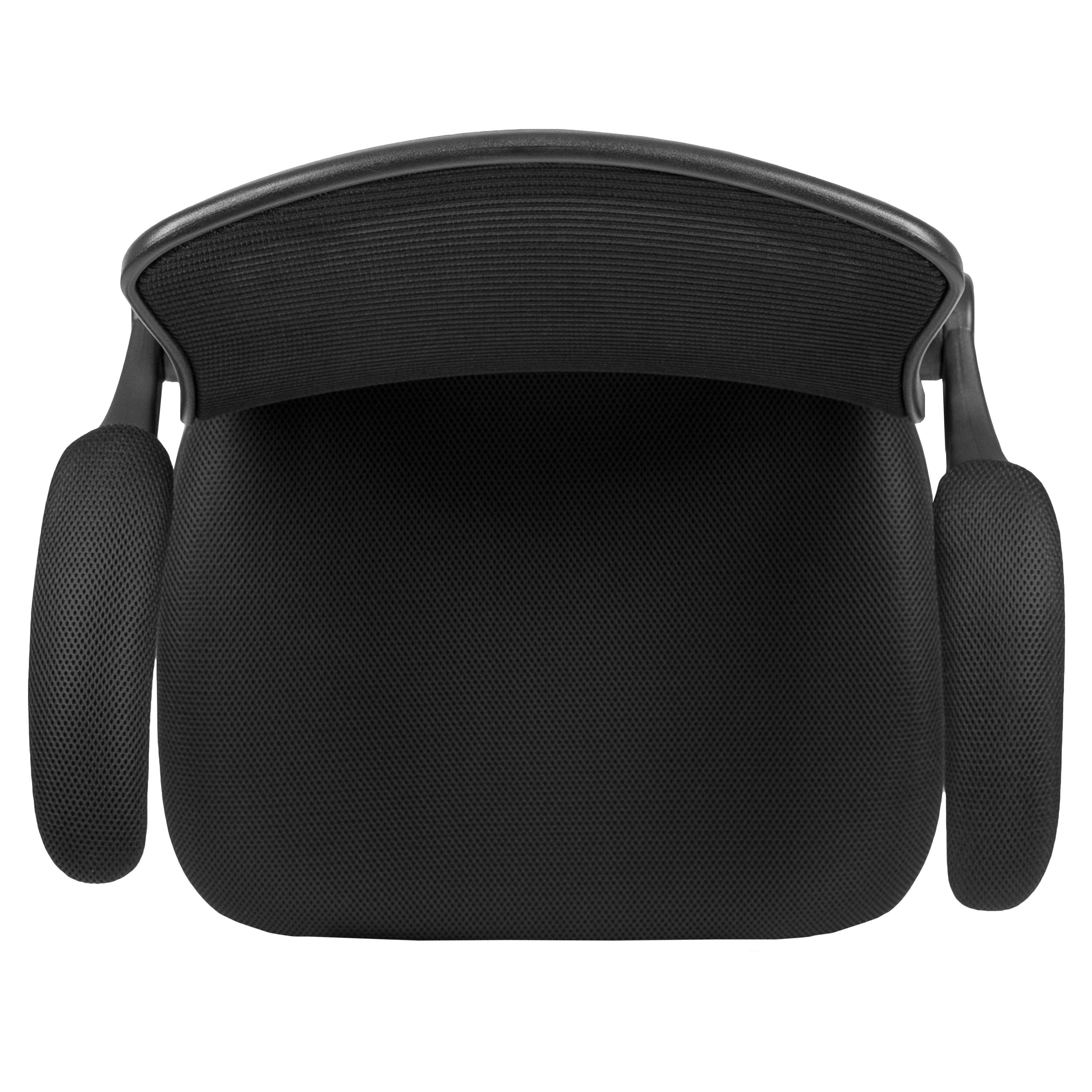 Archimedes Mid-Back Swivel Office Chair with Foot Ring and Flip-Up Arms