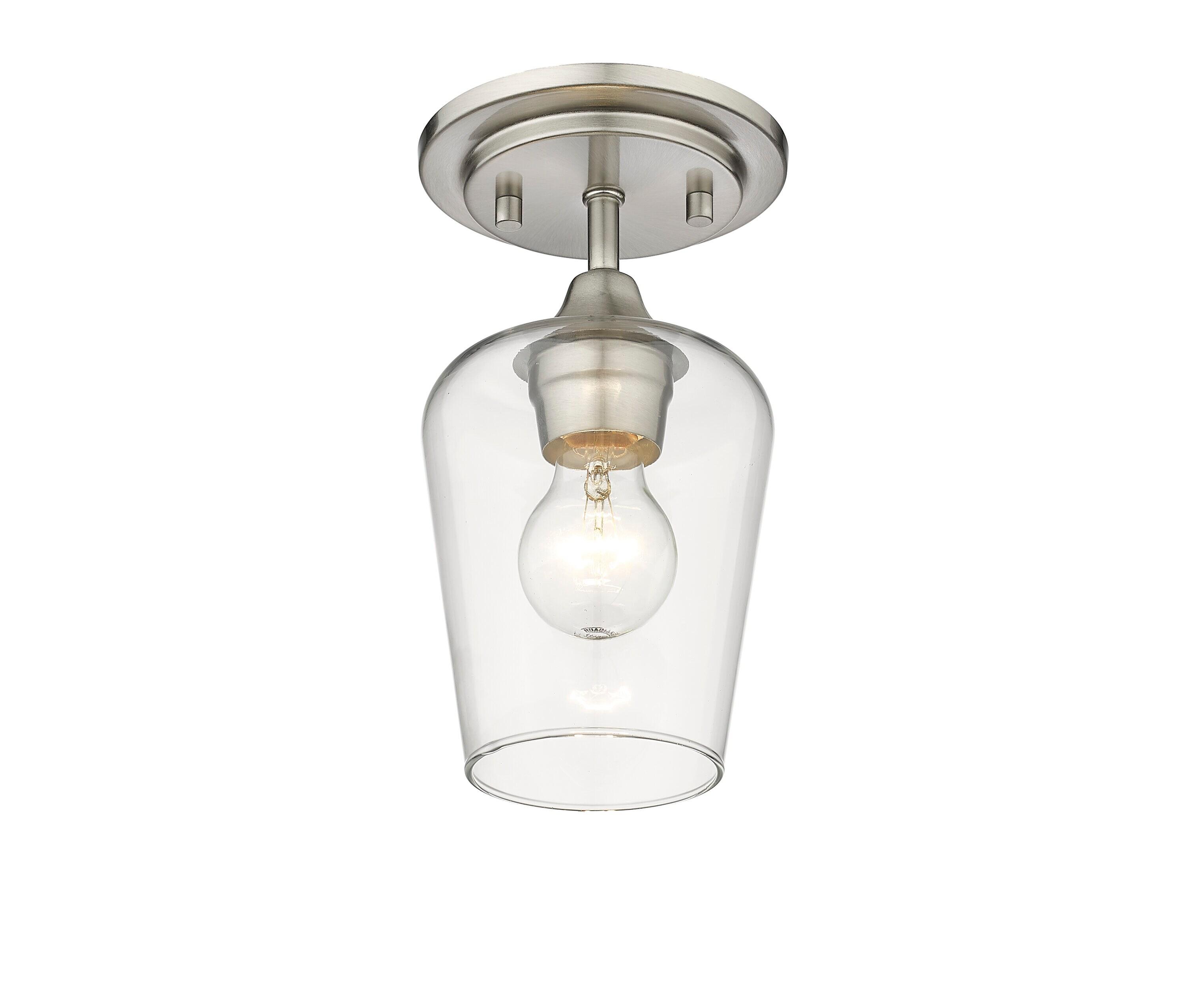 Z-Lite 473F1-BN Flush Mounts Brushed Nickel Steel Joliet
