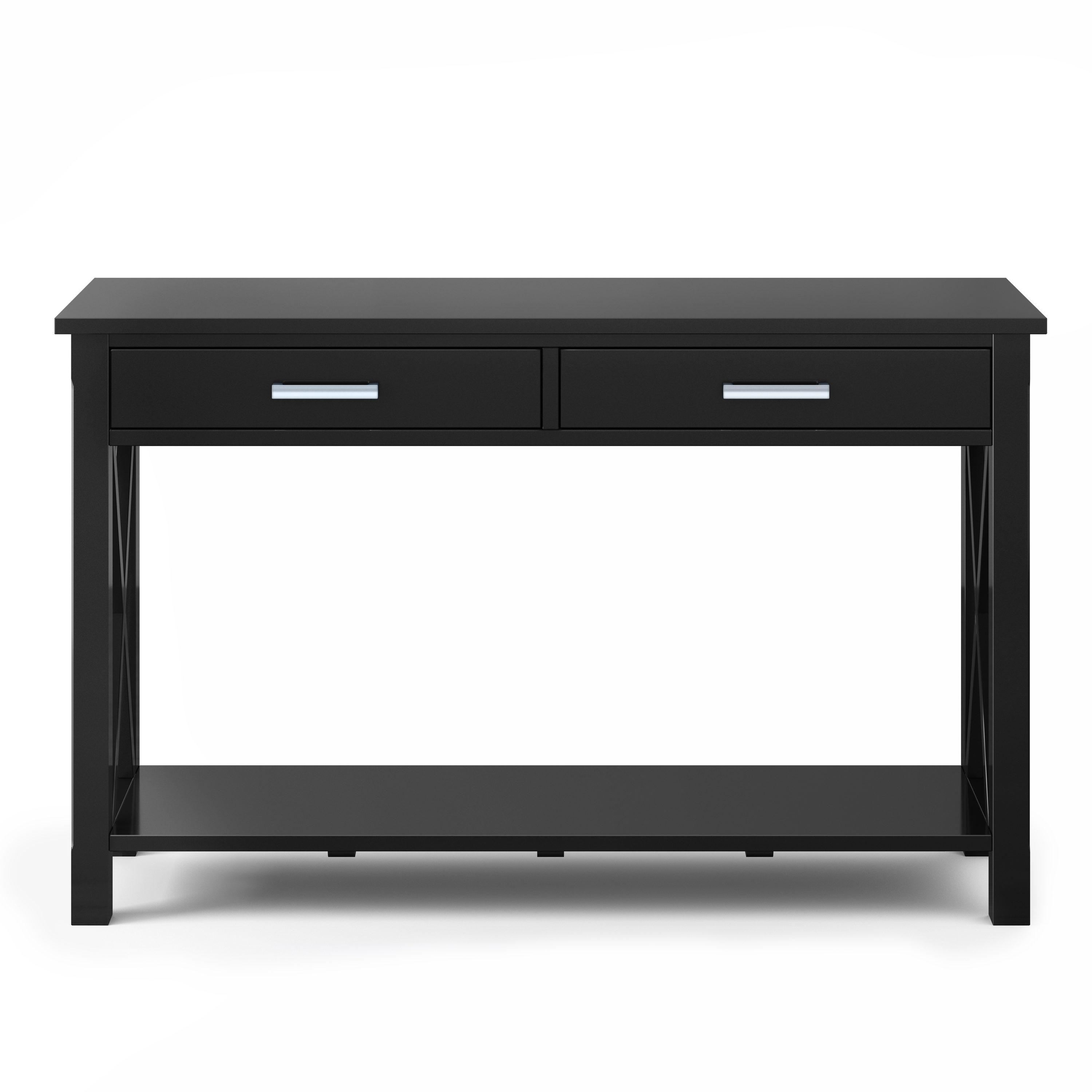 Simpli Home Kitchener 47"W Solid Wood Contemporary Storage Console Table with 2 Drawers and Bottom Storage Shelf