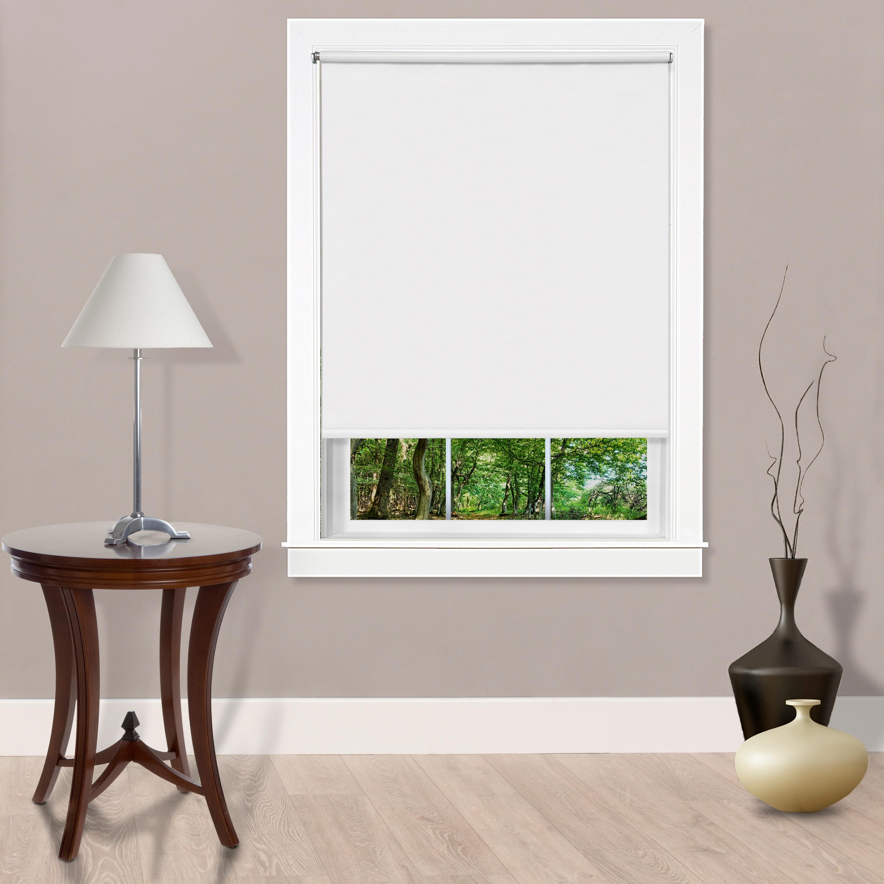 Achim Cords Free Tear Down Indoor Cordless White Vinyl Room Darkening Window Roller Shade, 72" L x 55" W