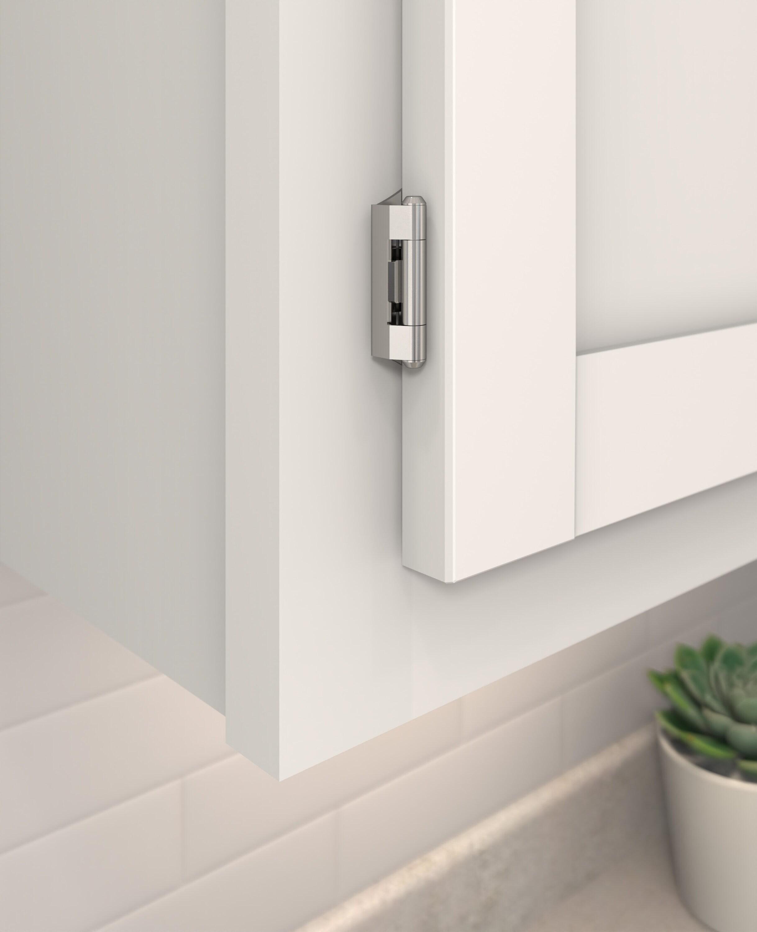 Polished Chrome 1/4 Inch Overlay Self-Closing Cabinet Hinge