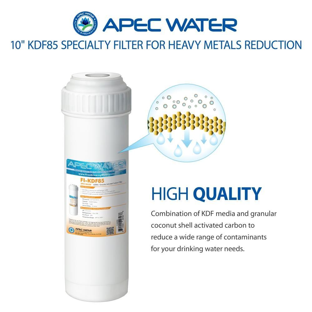 APEC 10" GAC Water Filter Iron And Hydrogen Sulfide Reduction (FI-KDF85)