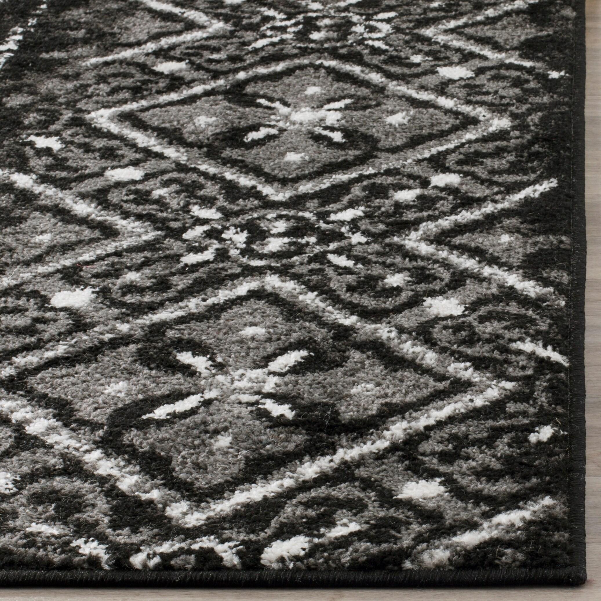 Adirondack ADR111 Machine Made Indoor Area Rug - Black/Silver - 6'x9' - Safavieh