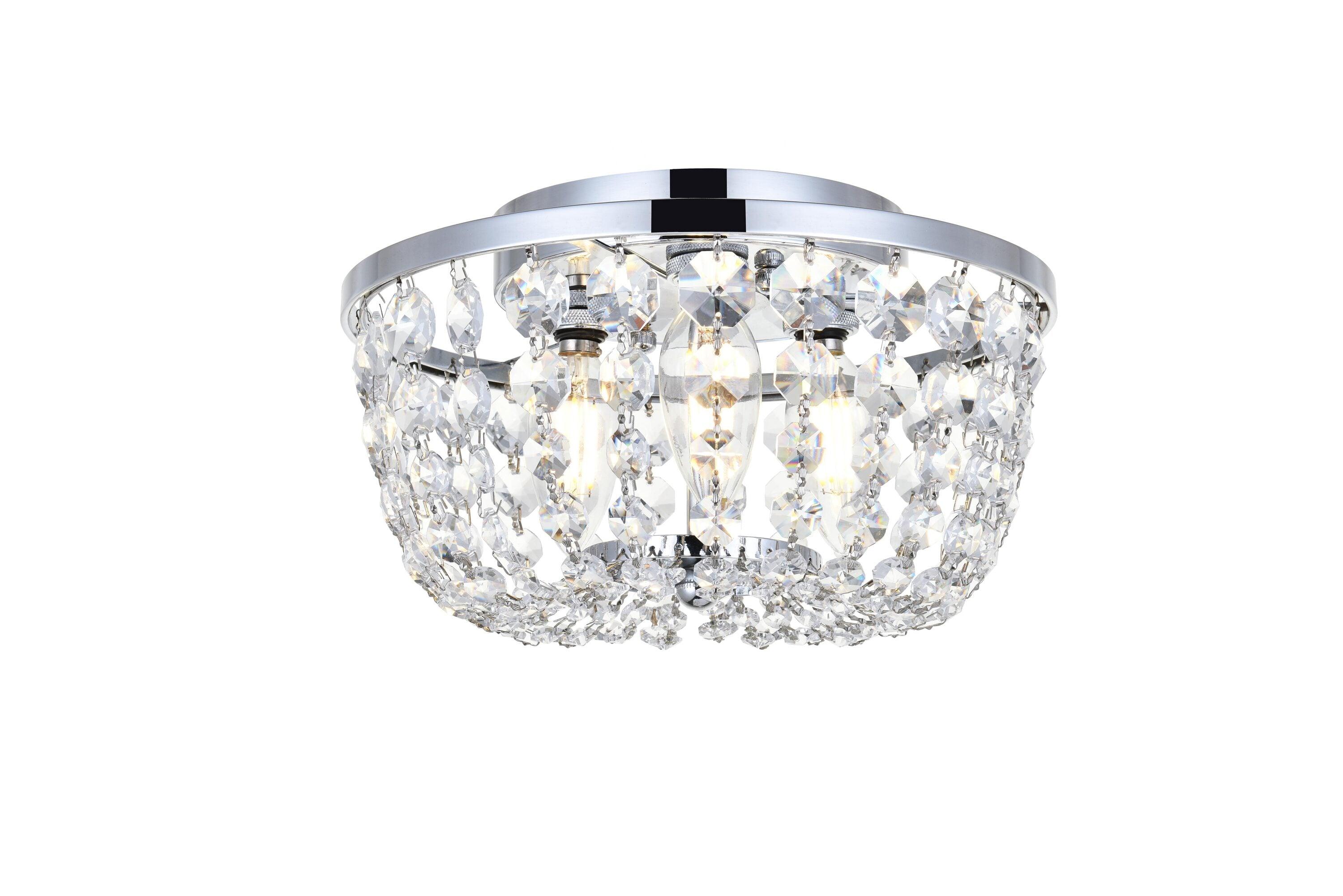 Elegant Lighting Cora 10 inch flush mount in chrome