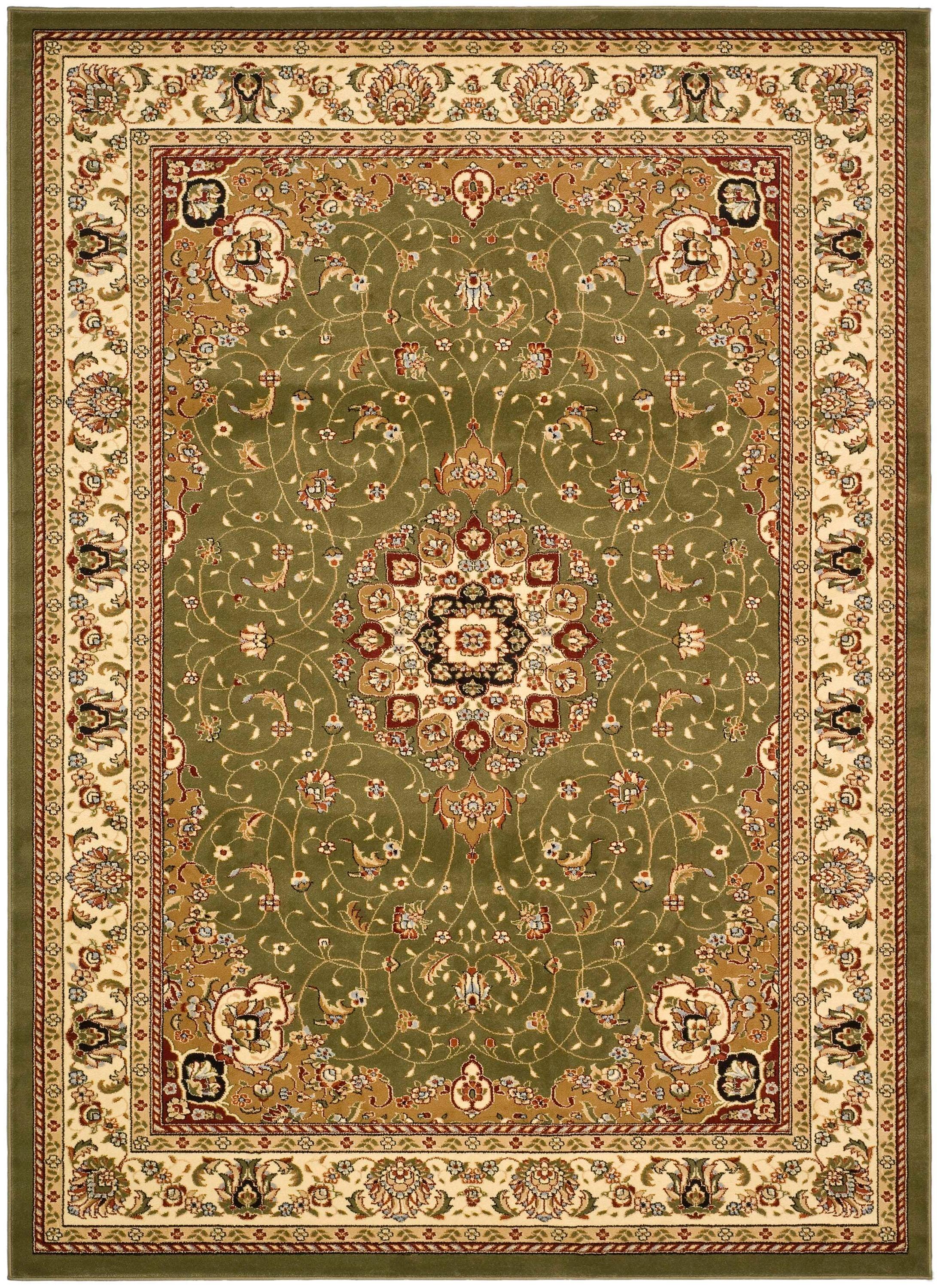 Lyndhurst LNH329 Power Loomed Area Rug - Sage/Ivory - 5'3"x7'6" - Safavieh.