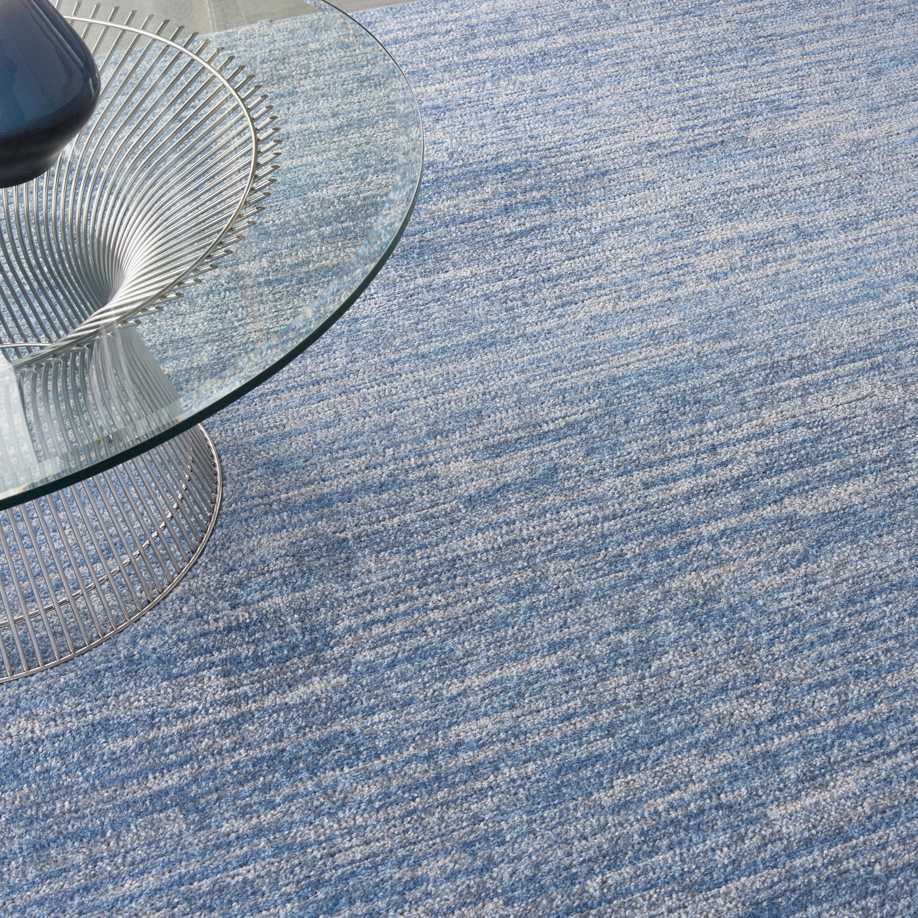 Nourison Nourison Essentials NRE01 Indoor/outdoor Area Rug - Blue/Grey 9' x square