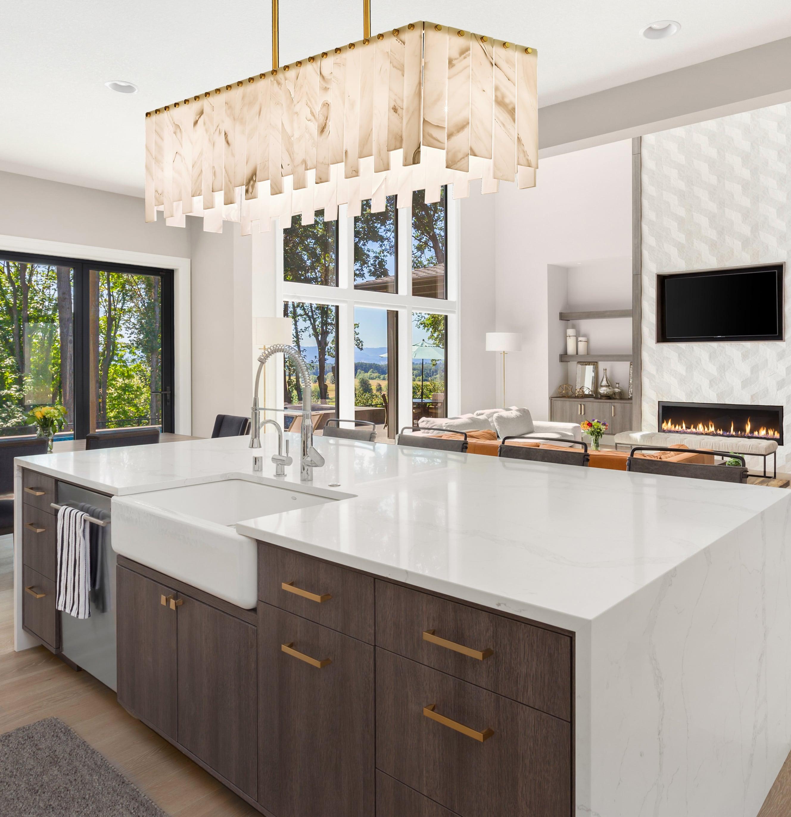Z-Lite Viviana 7 - Light Island Pendant Light in  Rubbed Brass