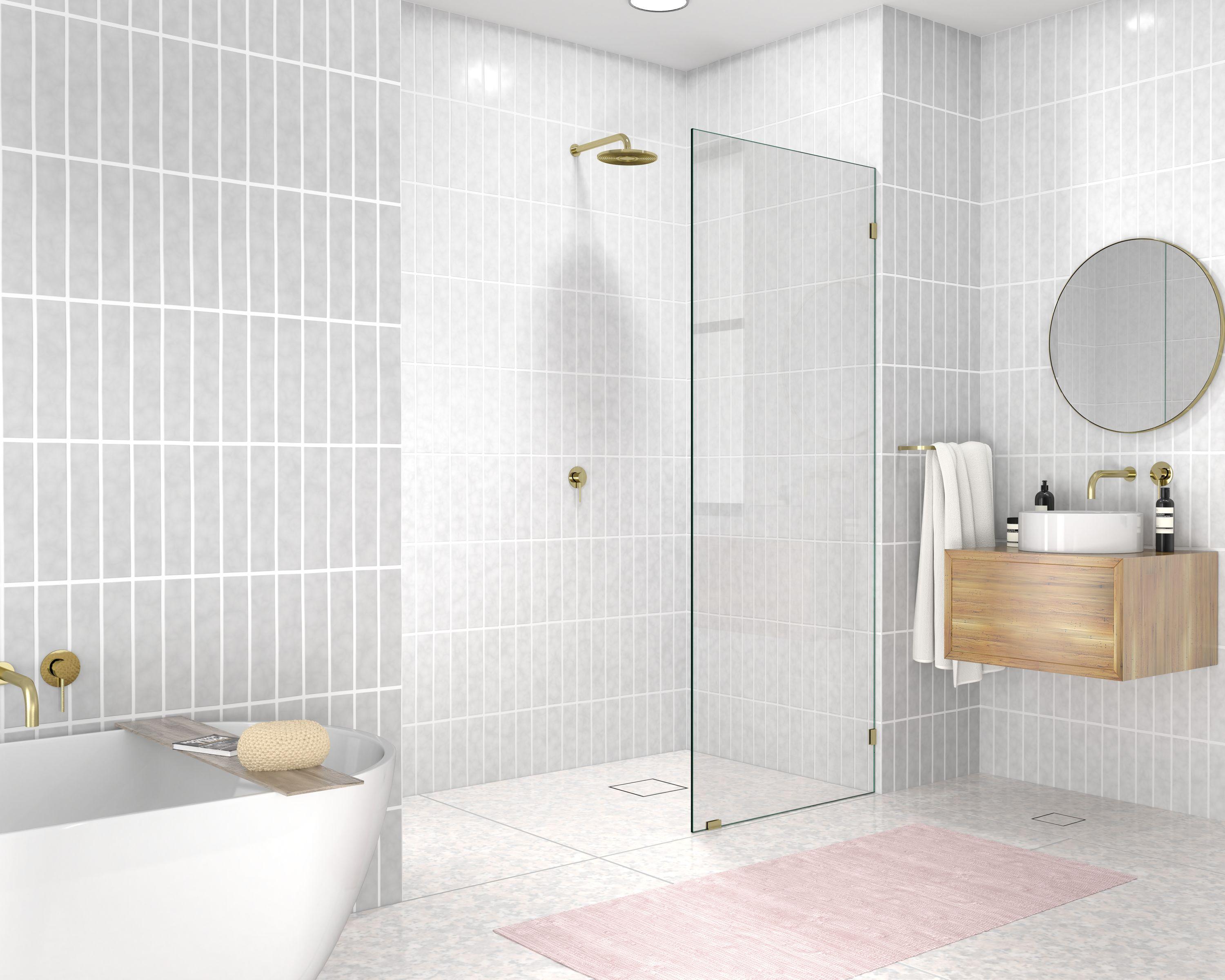 Vela 30 in. x 78 in. Fully Frameless Single Fixed Shower Panel