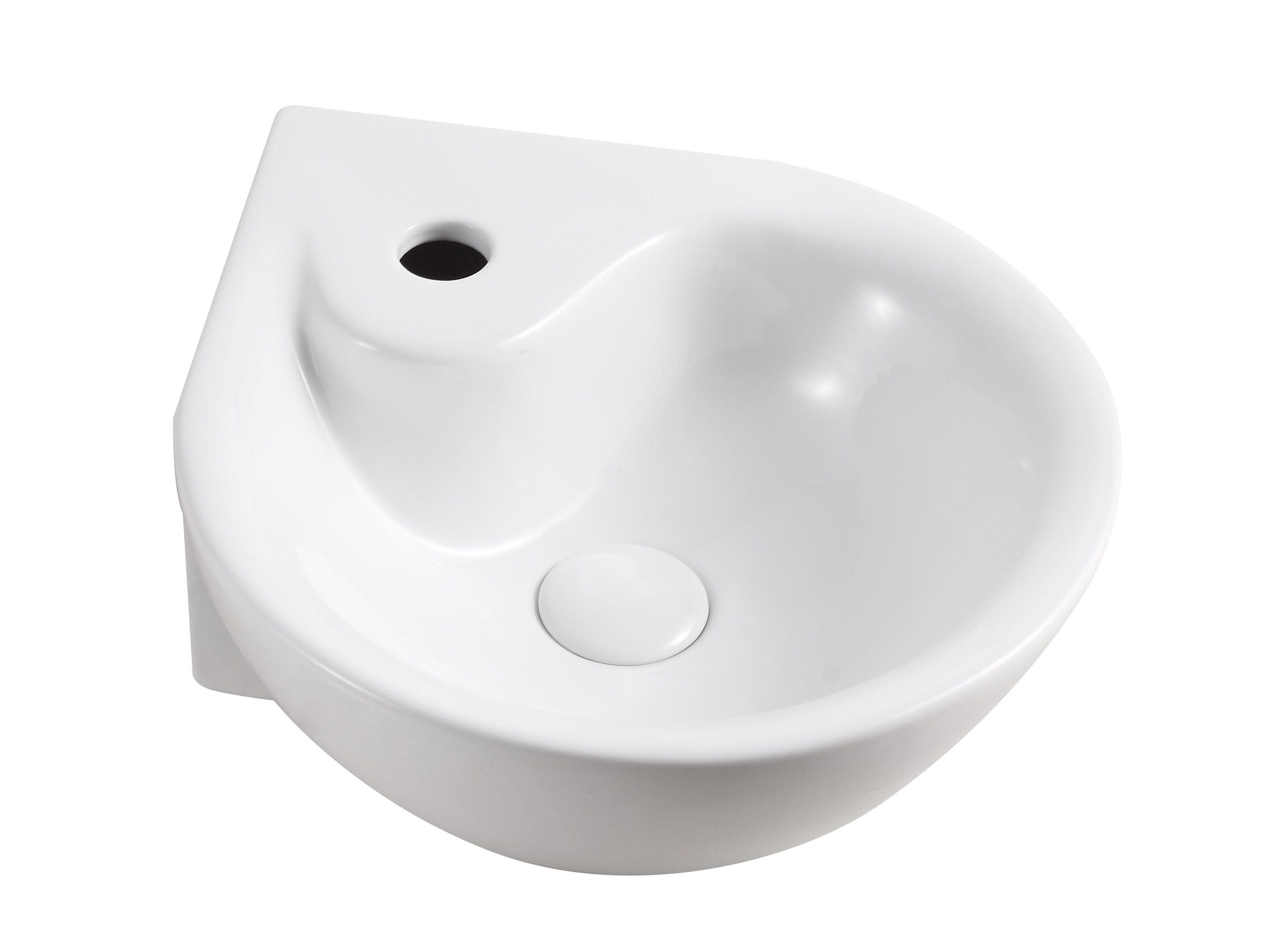 Elanti Elanti 13.5'' White Vitreous China Specialty Bathroom Sink with Overflow 1605