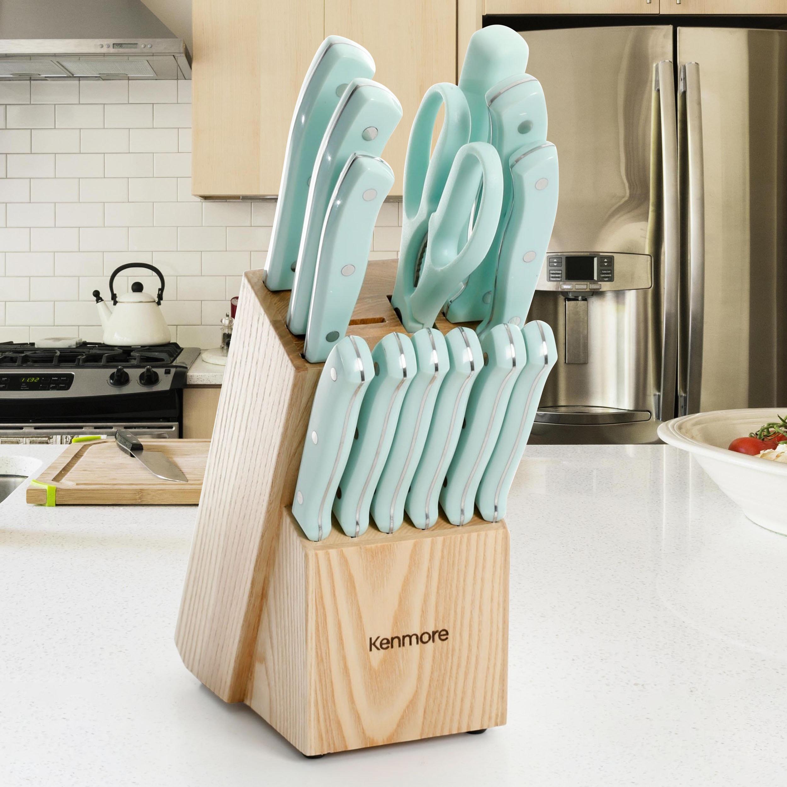 Kenmore Stainless Steel 14-Piece Knife Block Set