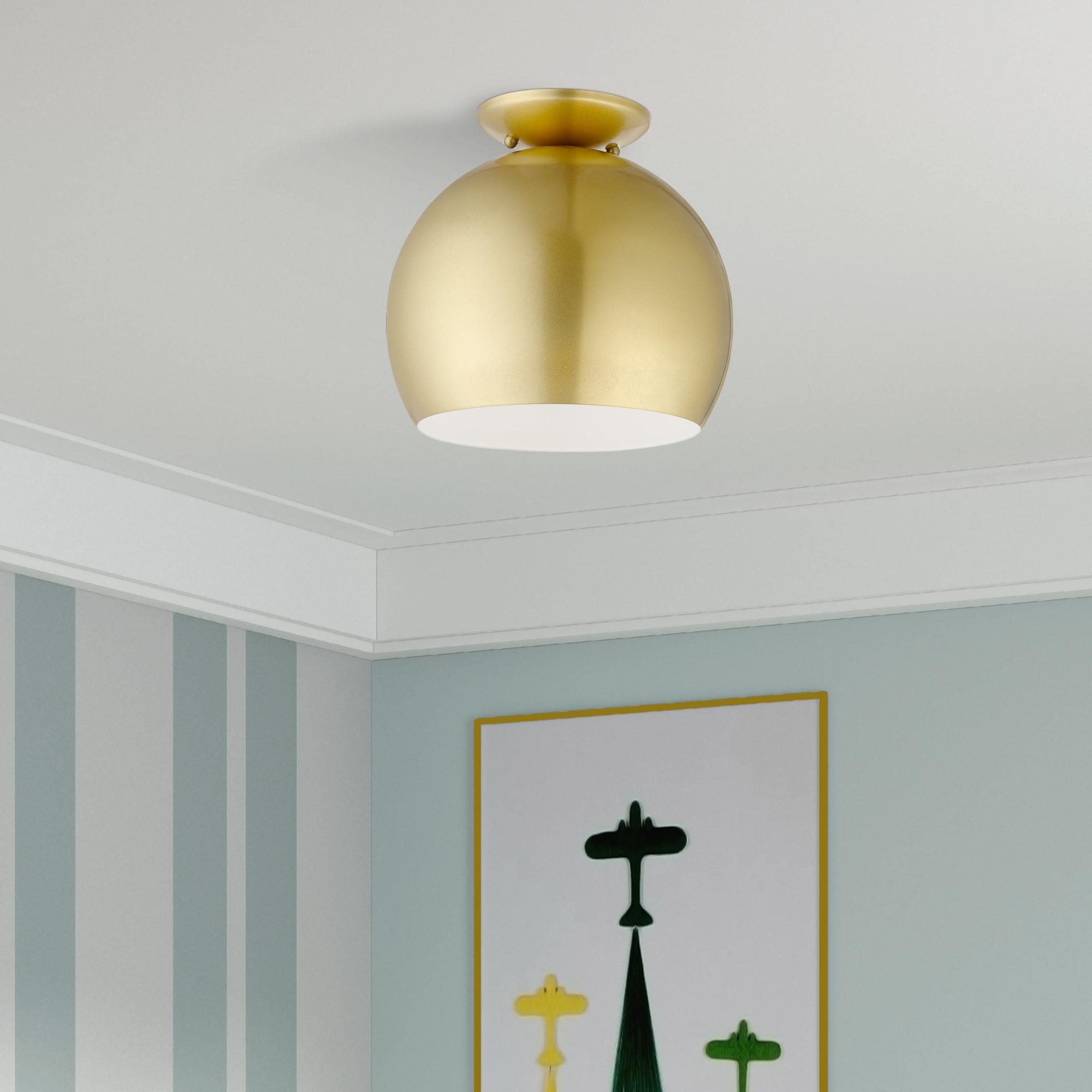 Livex Lighting Piedmont 1 - Light Semi-Flush Mount in  Soft Gold