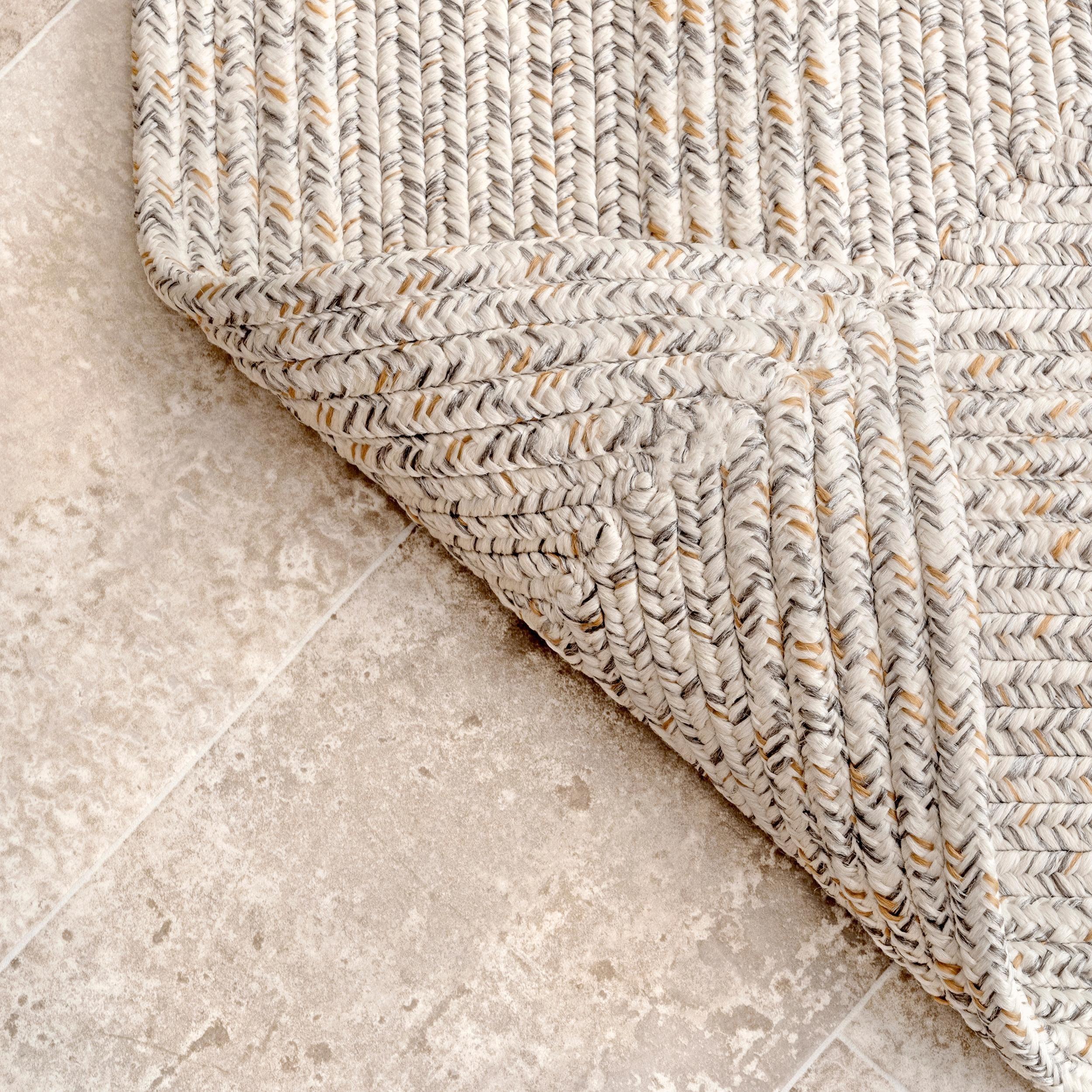 Nuloom Rowan Solid 5x8 Indoor/Outdoor Area Rug for Living Room Patio Deck Front Porch Kitchen, Ivory