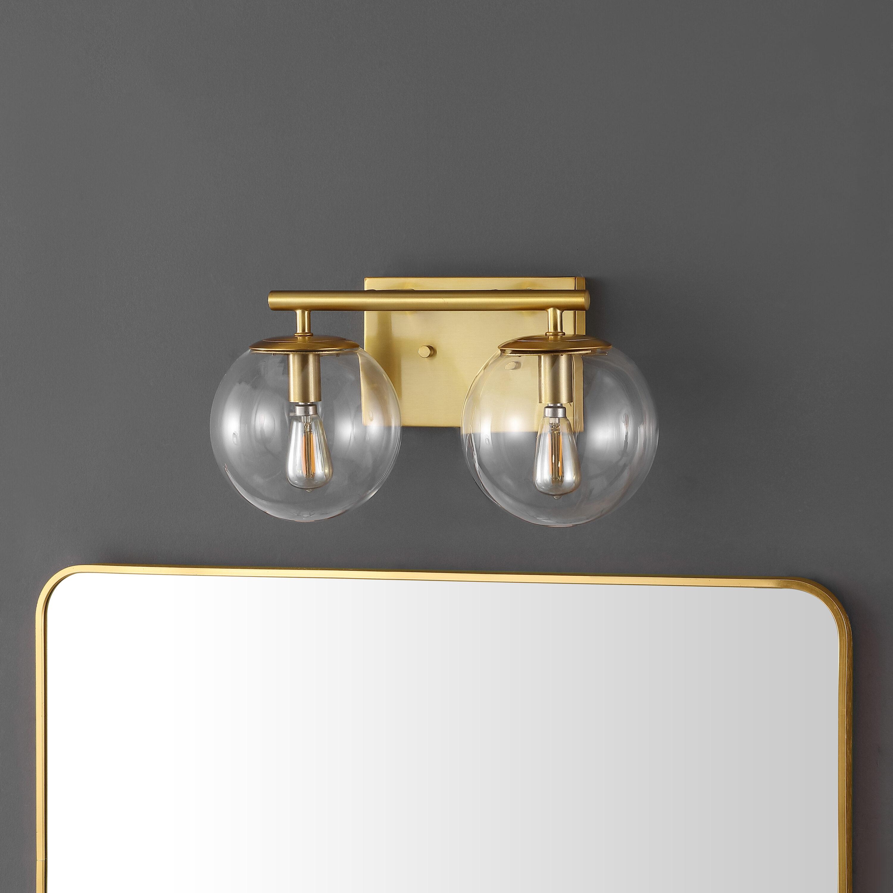 Severa 2 Light 14" Wall Sconce - SCN4125 - Brass - Safavieh