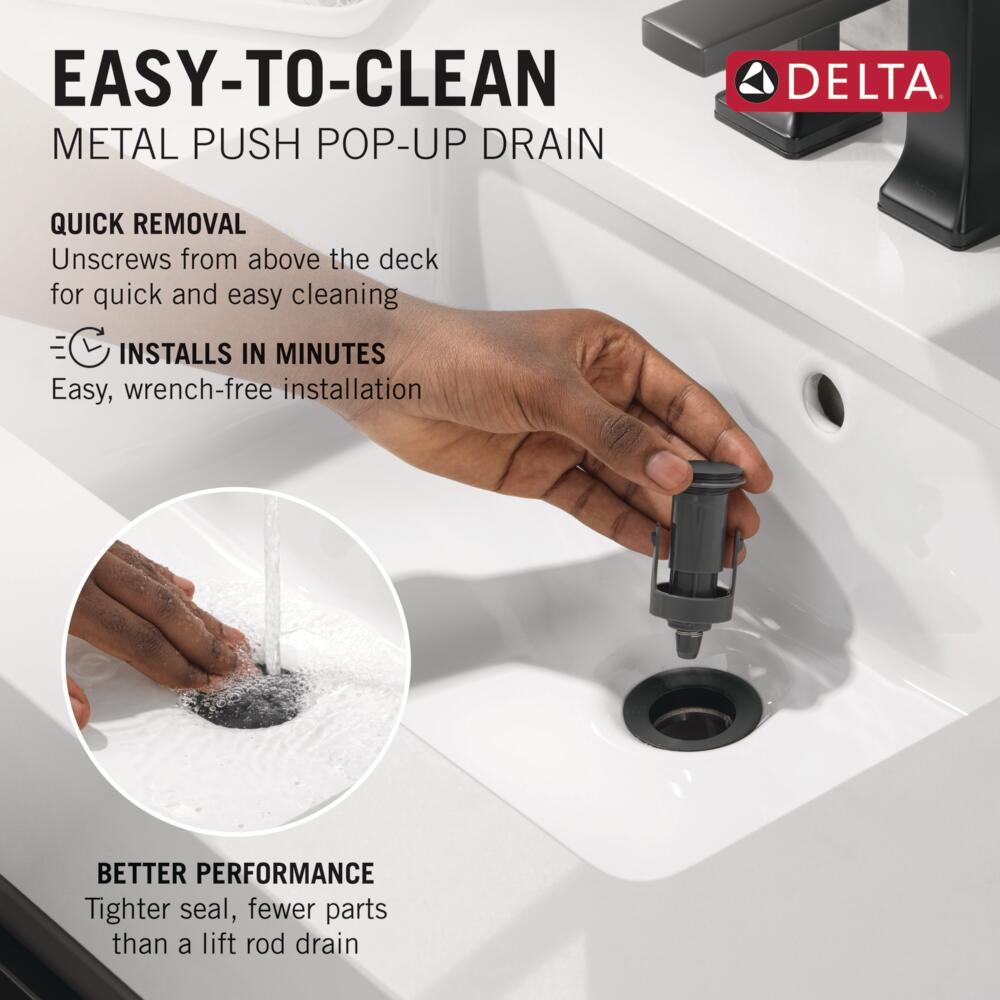 Delta 567Lf-GPM-Pp Modern 1.0 GPM Single Hole Bathroom Faucet - Black