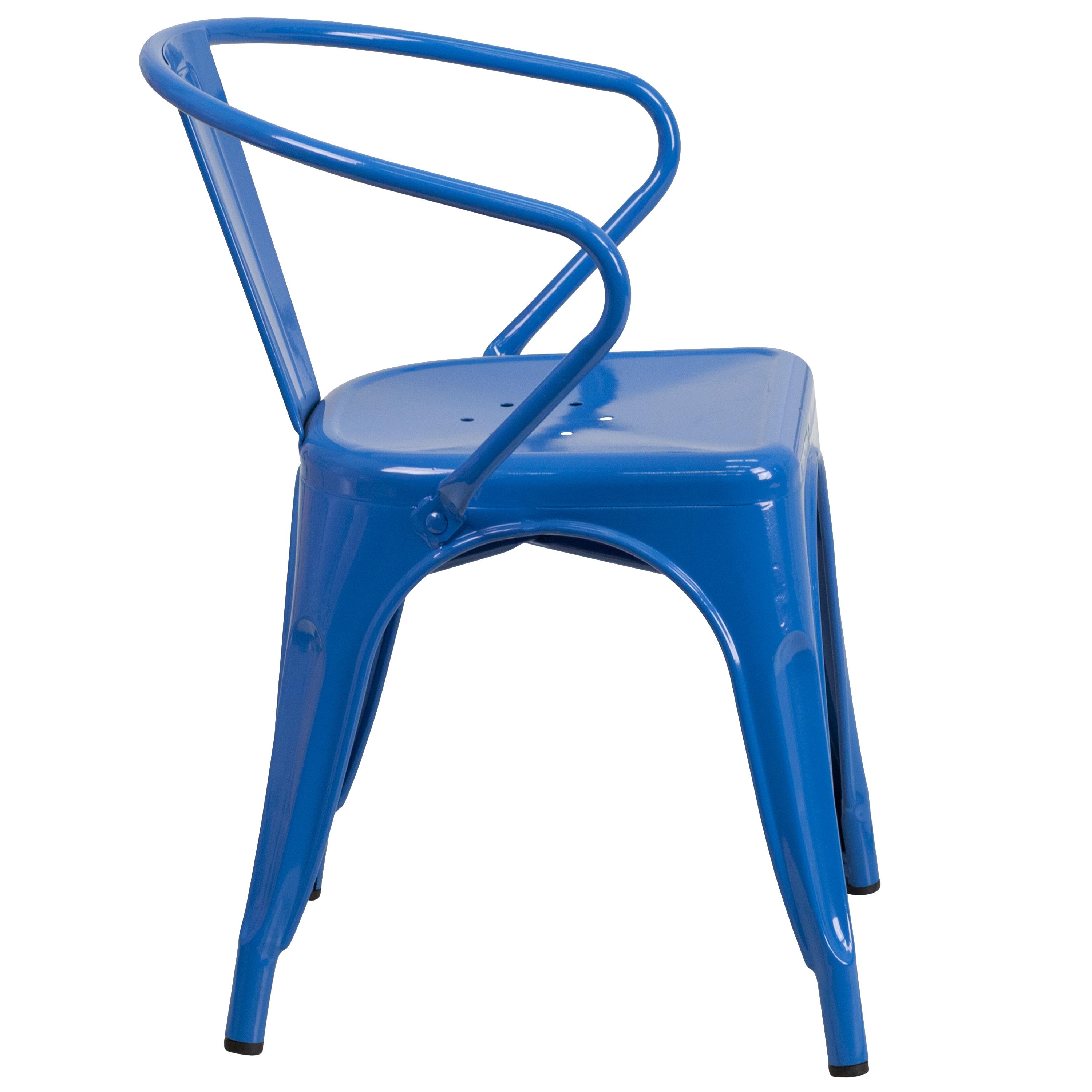 Flash Furniture Hucheson Metal Indoor-Outdoor Chair with Arms