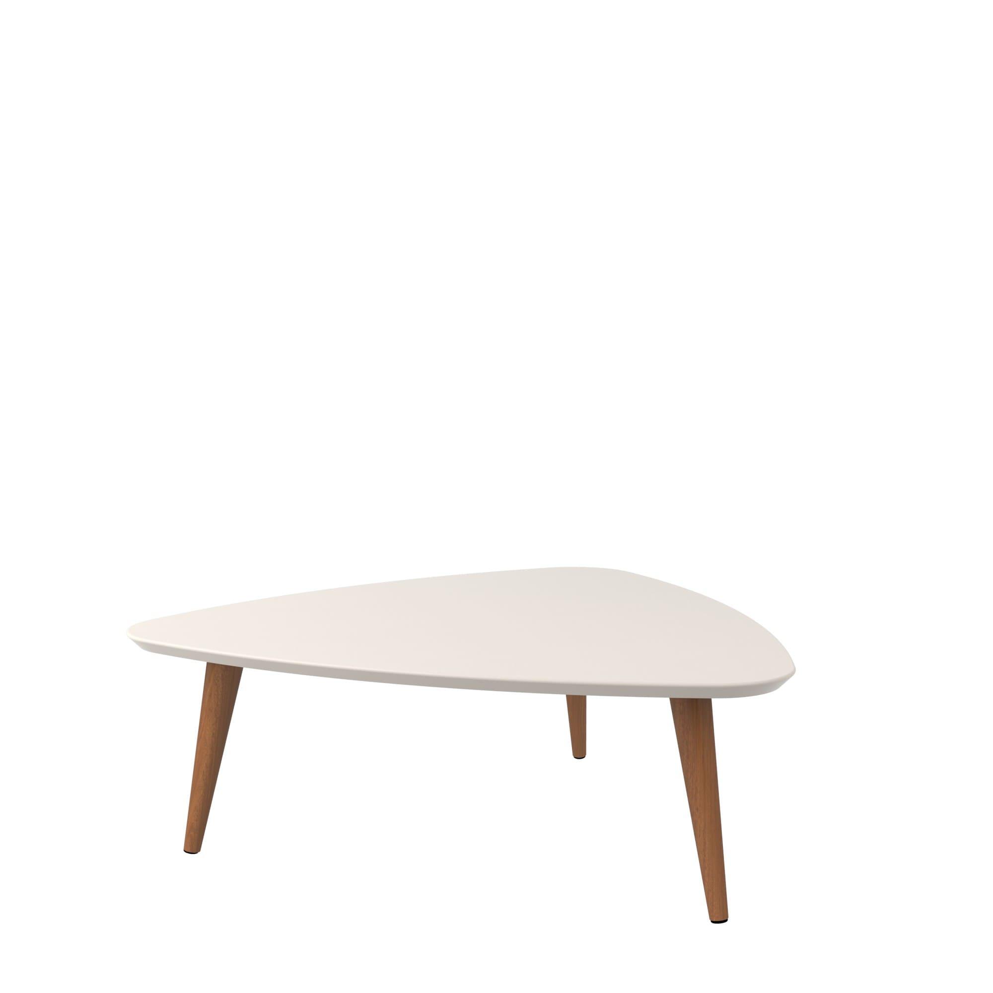 Utopia 17.51" High Triangle Coffee Table with Splayed Legs Gloss