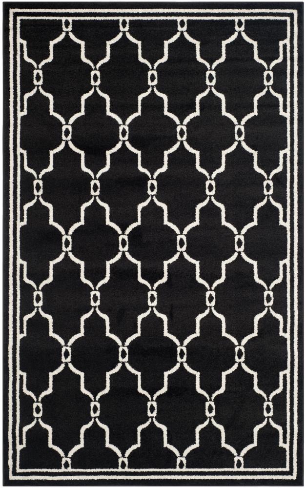 Amherst AMT414 Power Loomed Indoor Area Rug - Anthracite/Ivory - 4'x6' - Safavieh