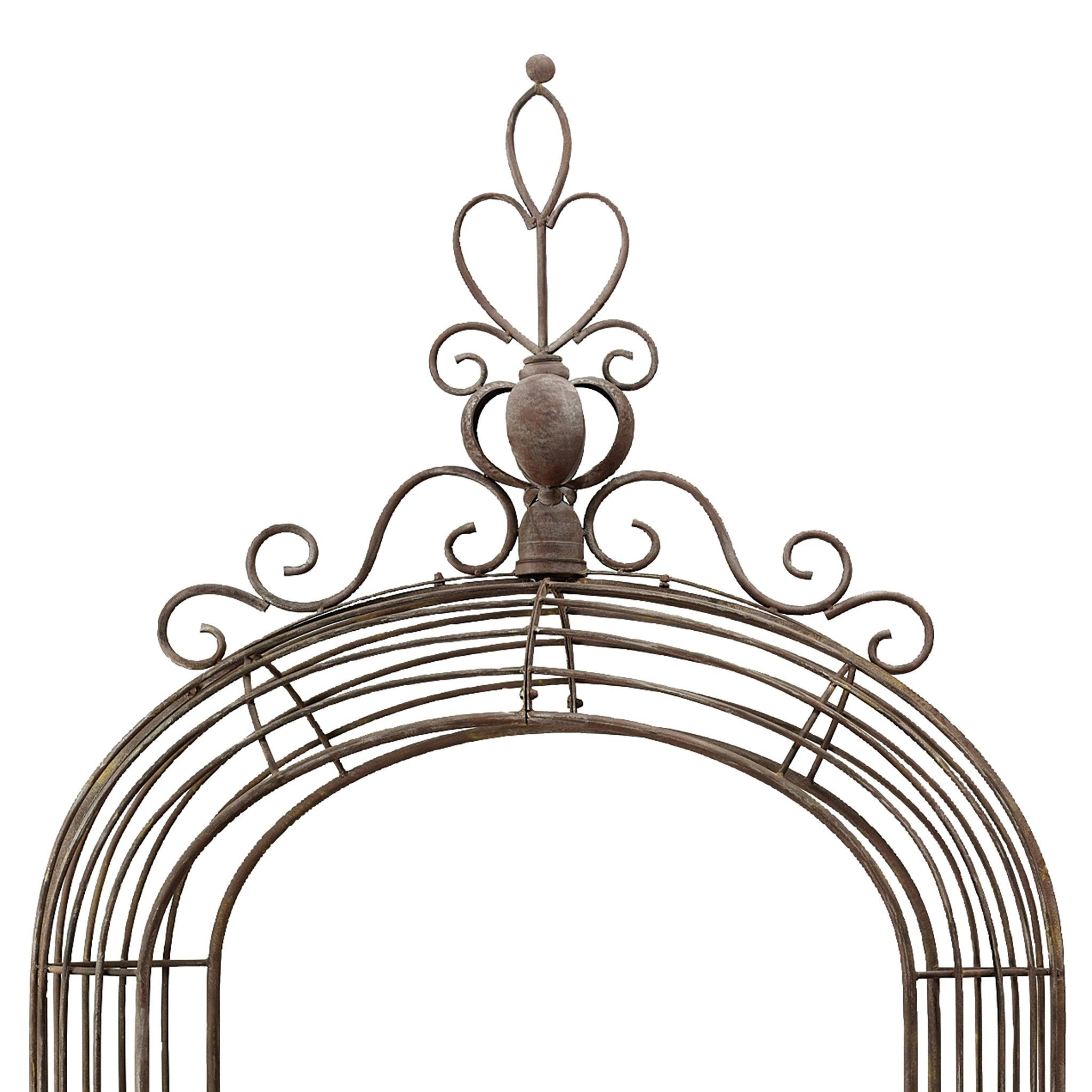 Ophelia & Co. Dex 56'' W x 16.5'' D Steel Arbor with Bench in Brown