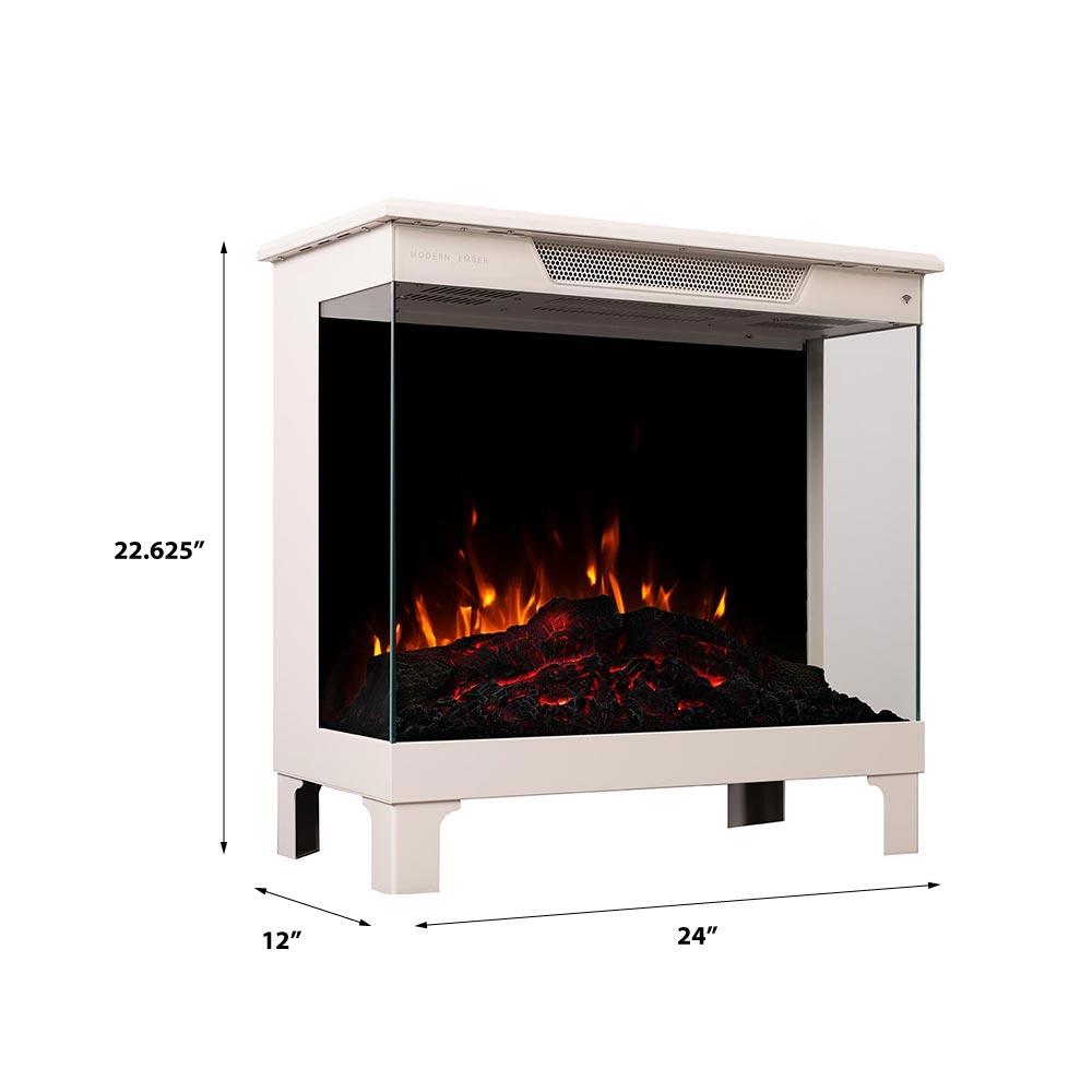 Modern Ember Skyline Smart 3-SidedElectric Fireplace Stove Heater