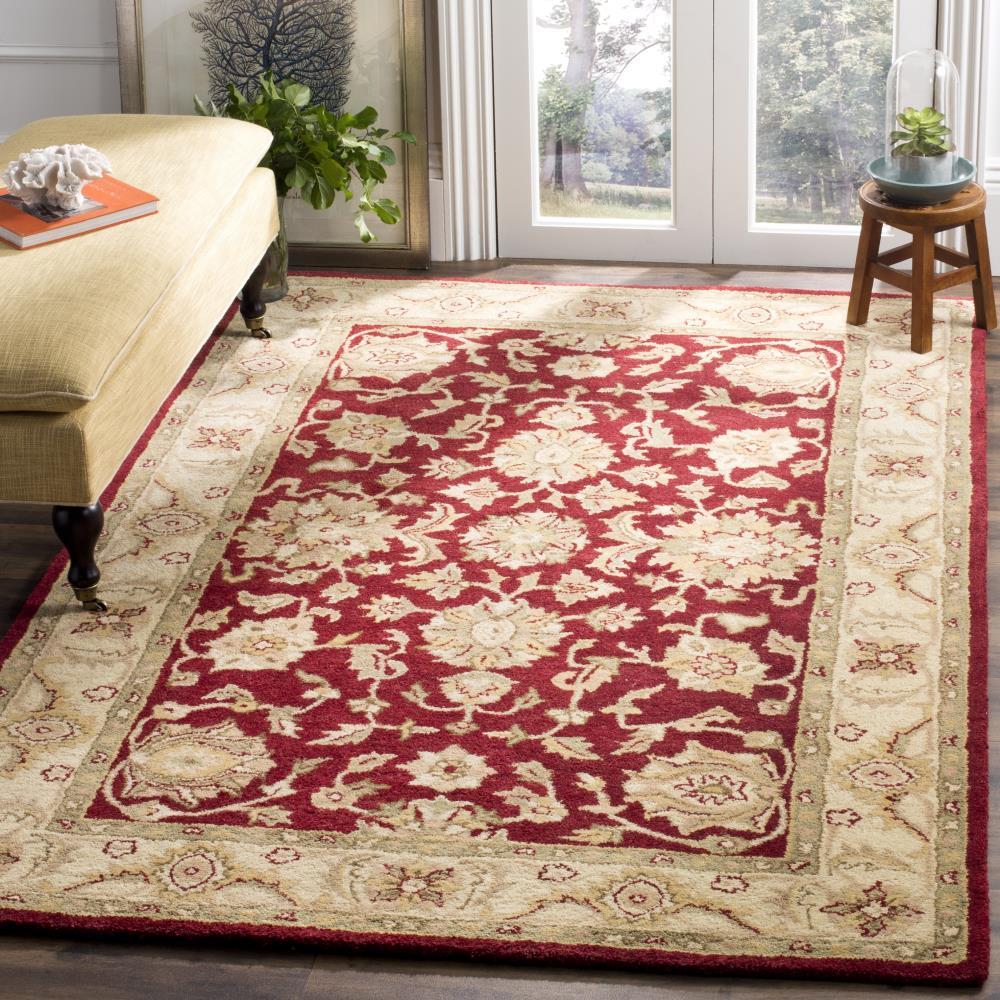 Antiquity AT312 Hand Tufted Area Rug - Red/Gold - 6'x9' - Safavieh.