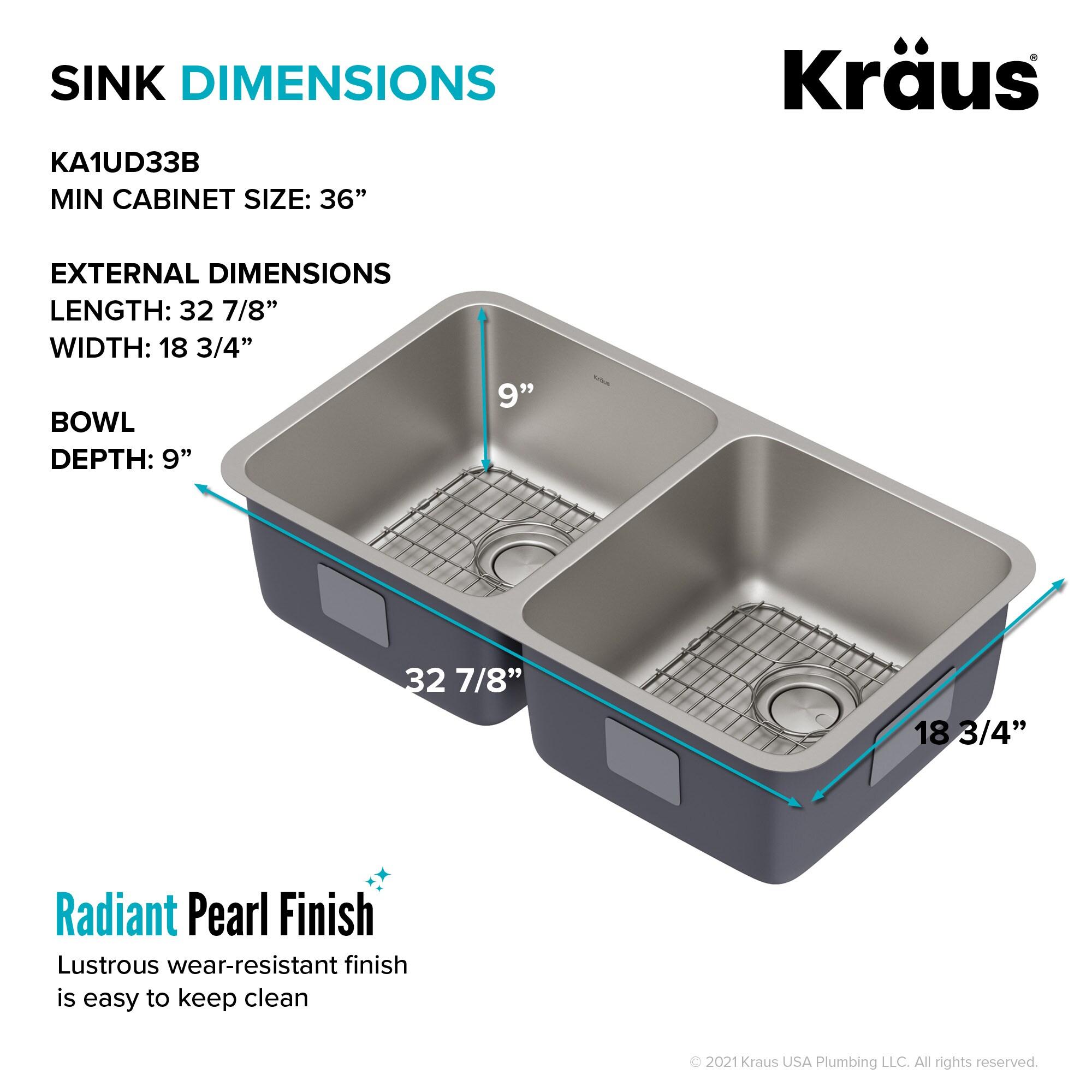 24.75" Stainless Steel Double Bowl Undermount Kitchen Sink