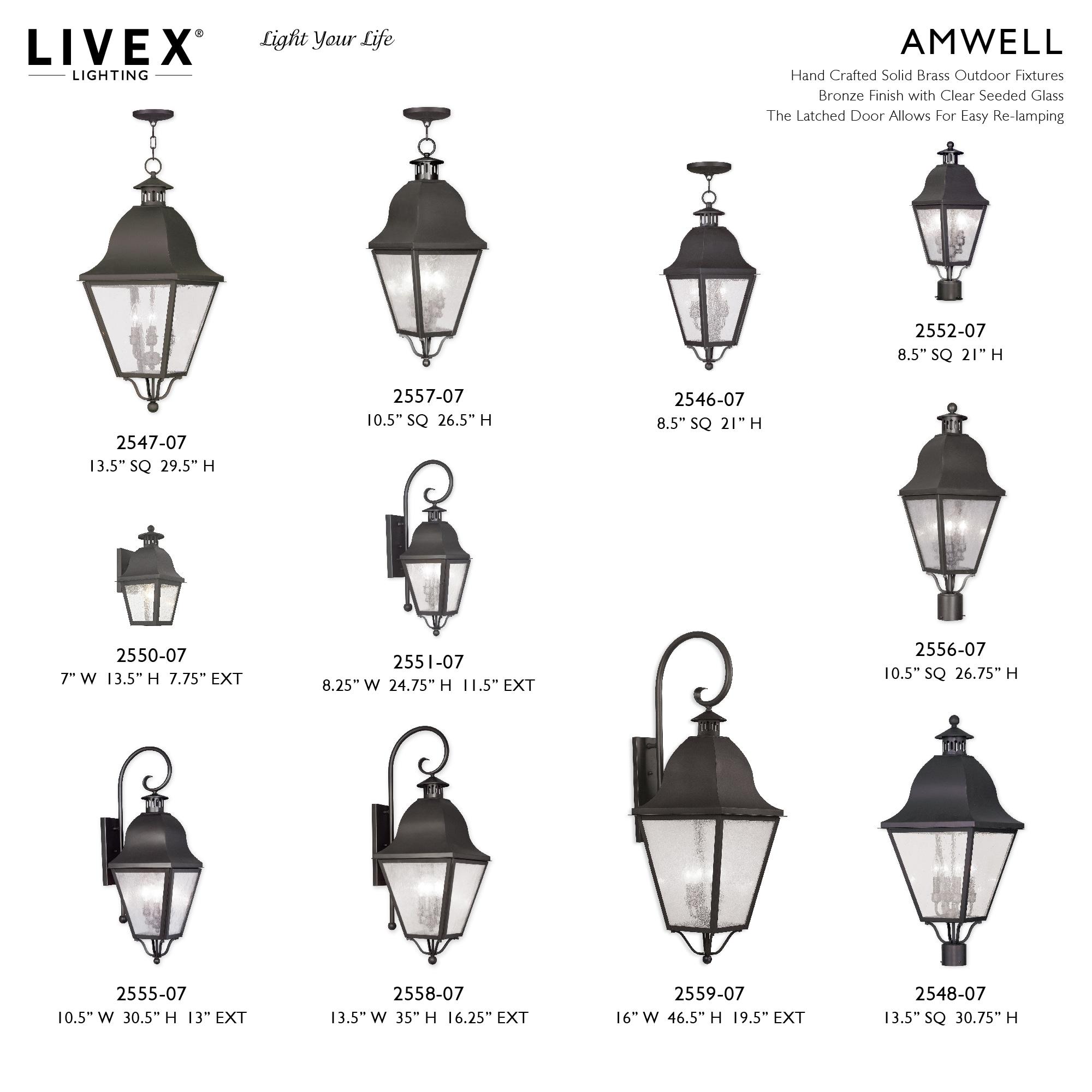 Livex Lighting Amwell 3 - Light Wall Light in  Bronze