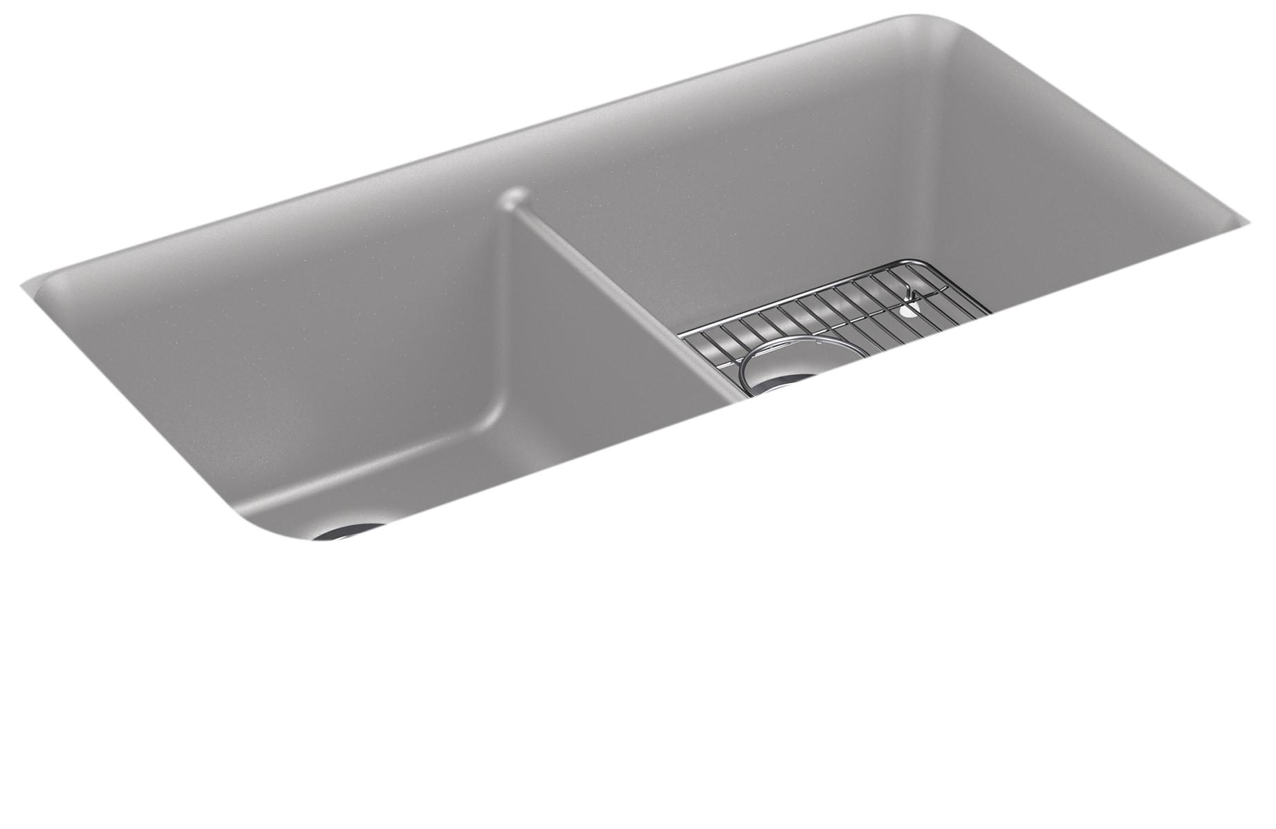 Cairn® 34" L x 18" W Under-Mount Double-Equal Kitchen Sink