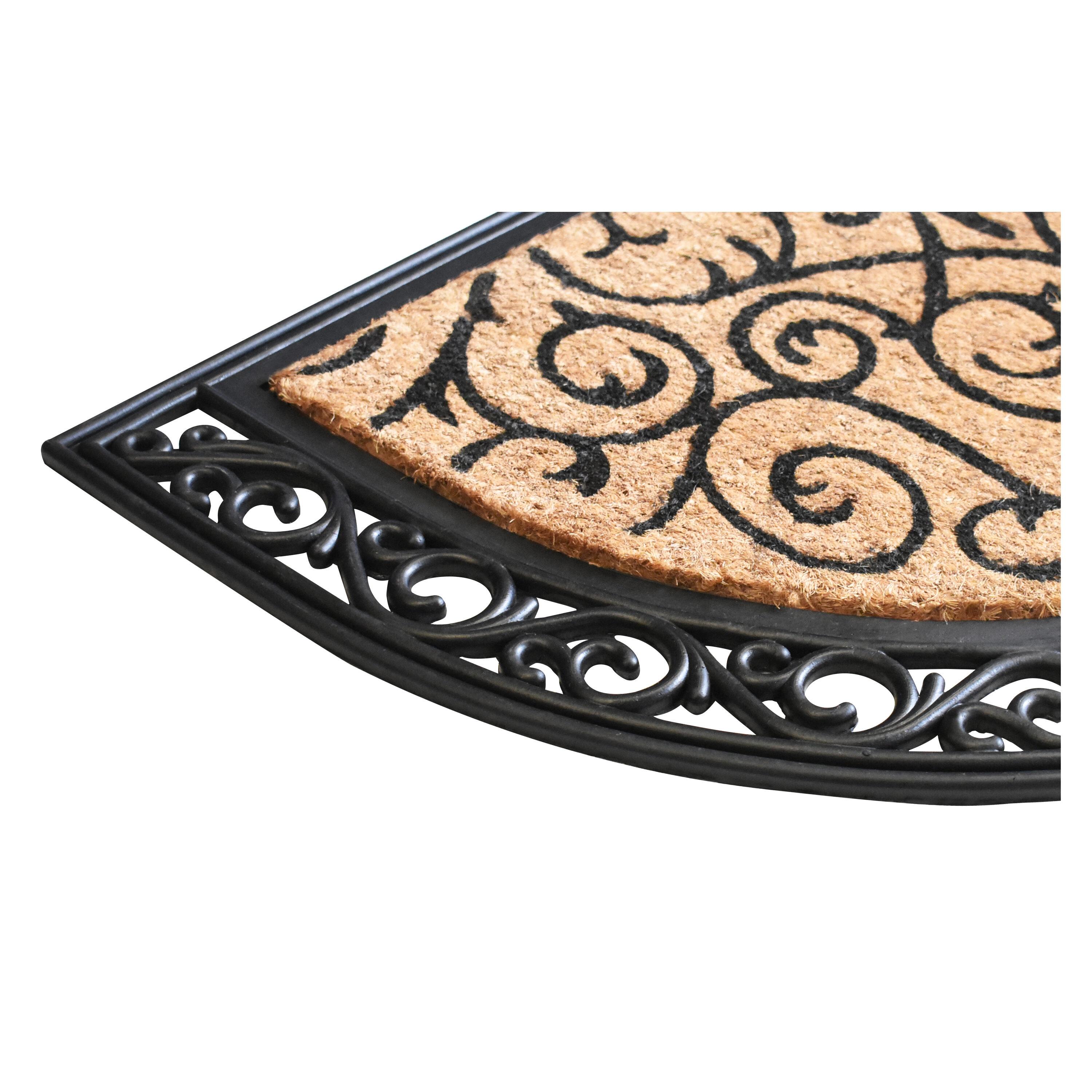 Home & More   Coir & Rubber Ornate Scroll Doormat