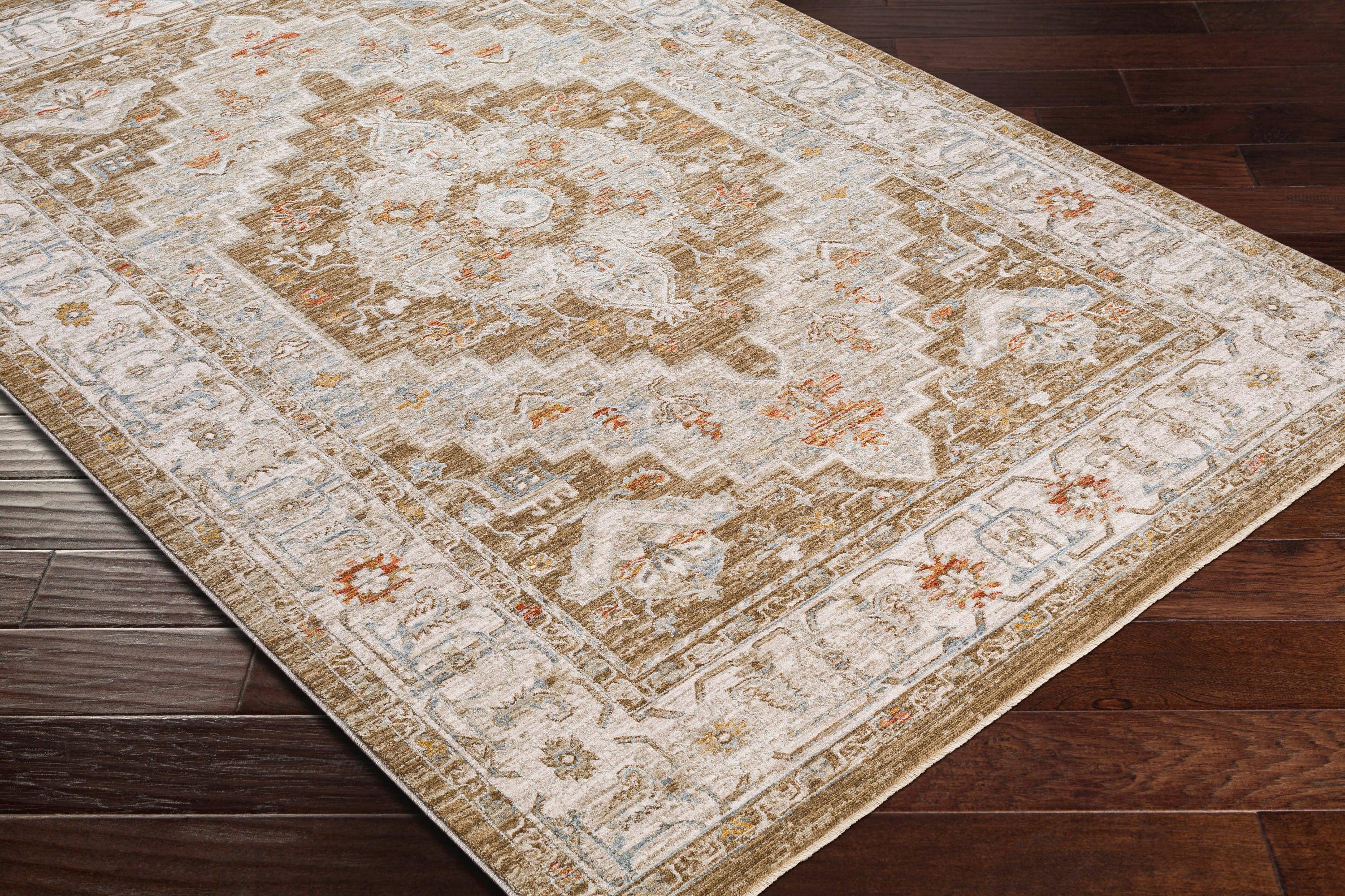 Hand-Knotted Avant-Garde Gray Synthetic 24" x 36" Easy Care Rug
