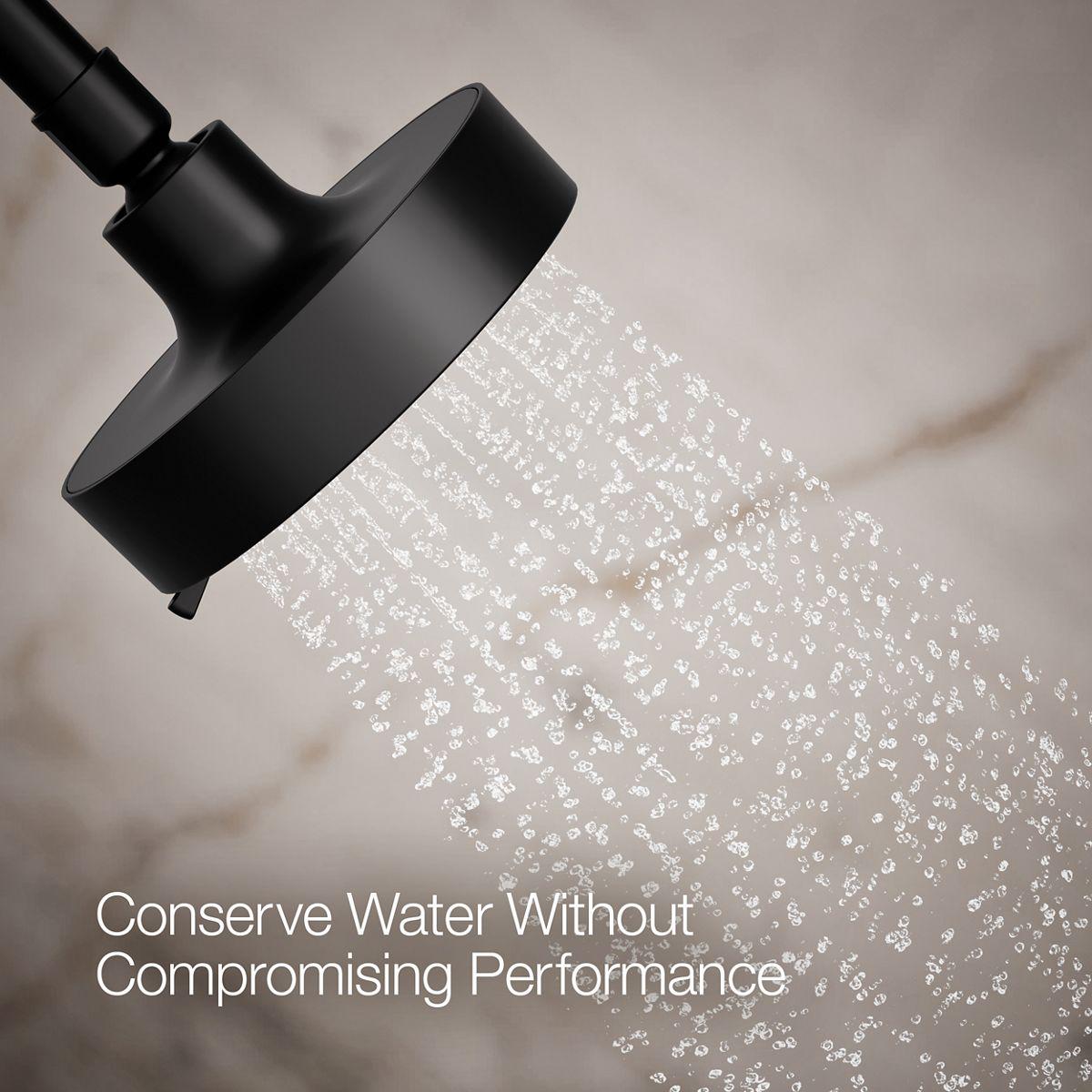 Kohler Purist 2.5 Gpm Multifunction Wall Mount Showerhead, Three Spray Settings, 5.5" High Pressure Spray Head