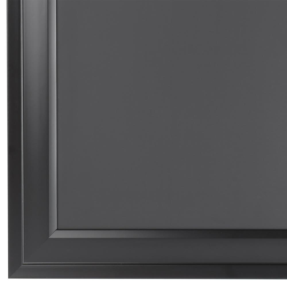 18.5" x 27.5" Bosc Framed Magnetic Chalkboard Black - DesignOvation: Wall Organizer, Includes Magnets & Chalk