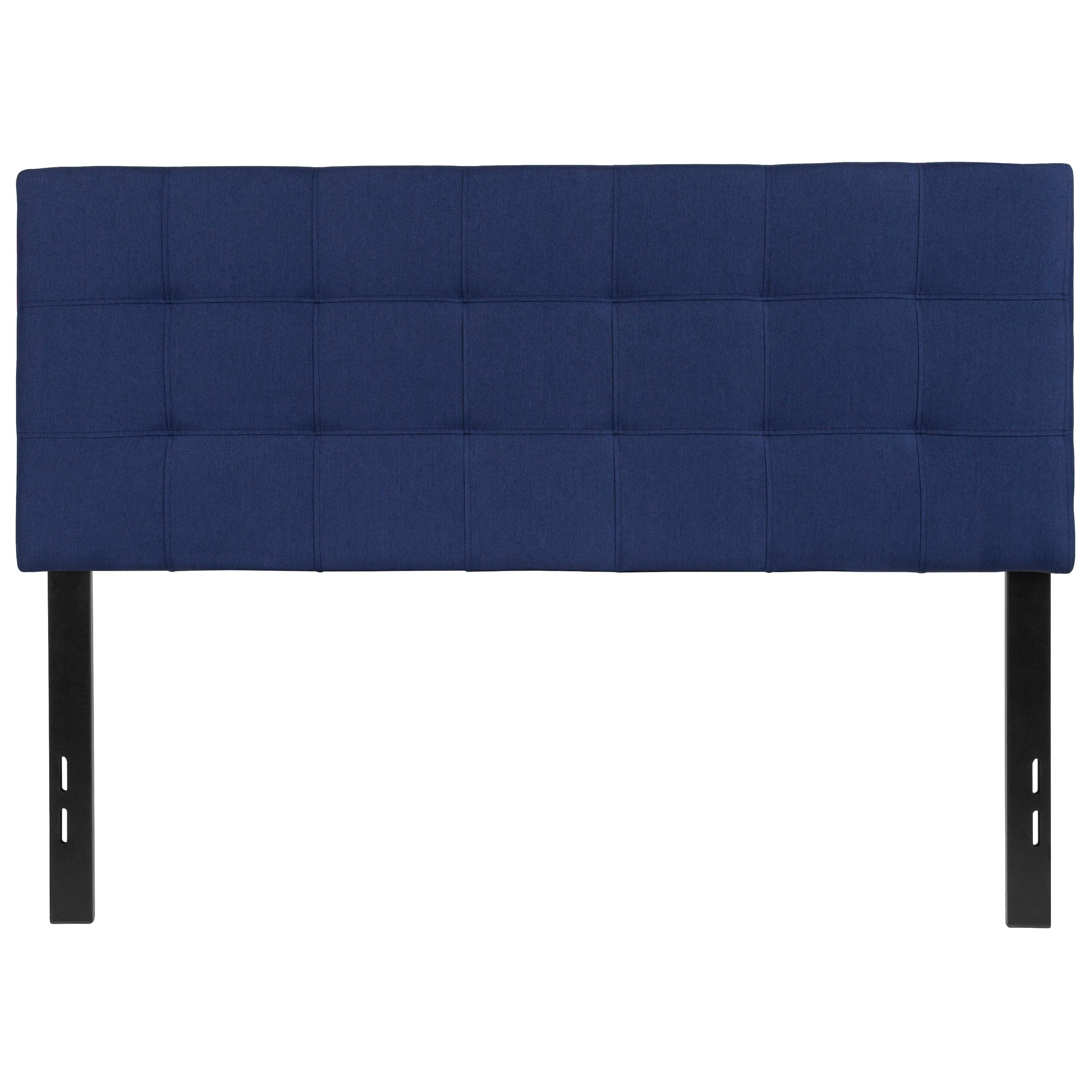 Flash Furniture Bedford Tufted Upholstered Full Size Headboard in Navy Fabric