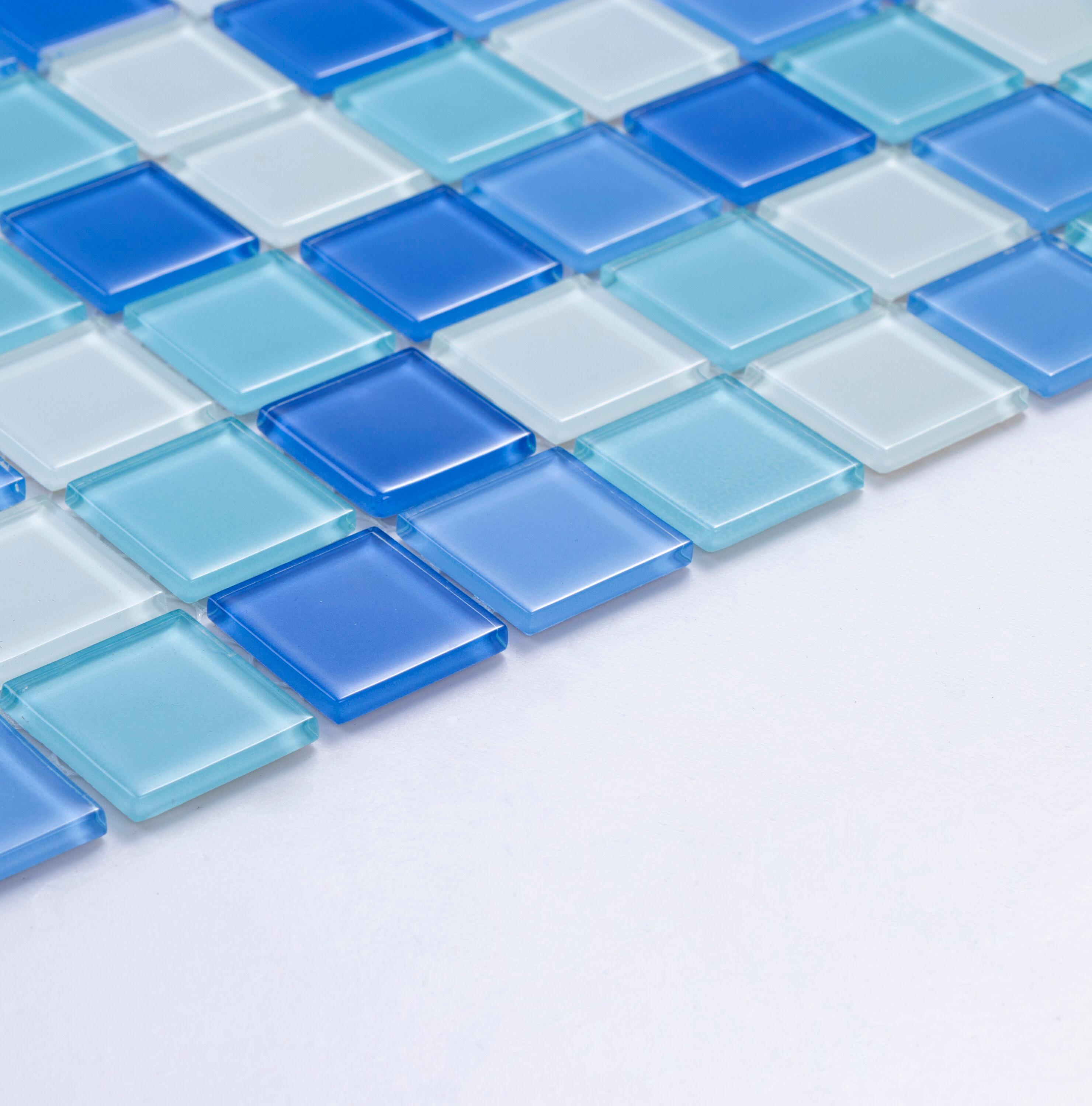 WS Tiles® 1" x 1" Straight Edge Glass Mosaic Tile