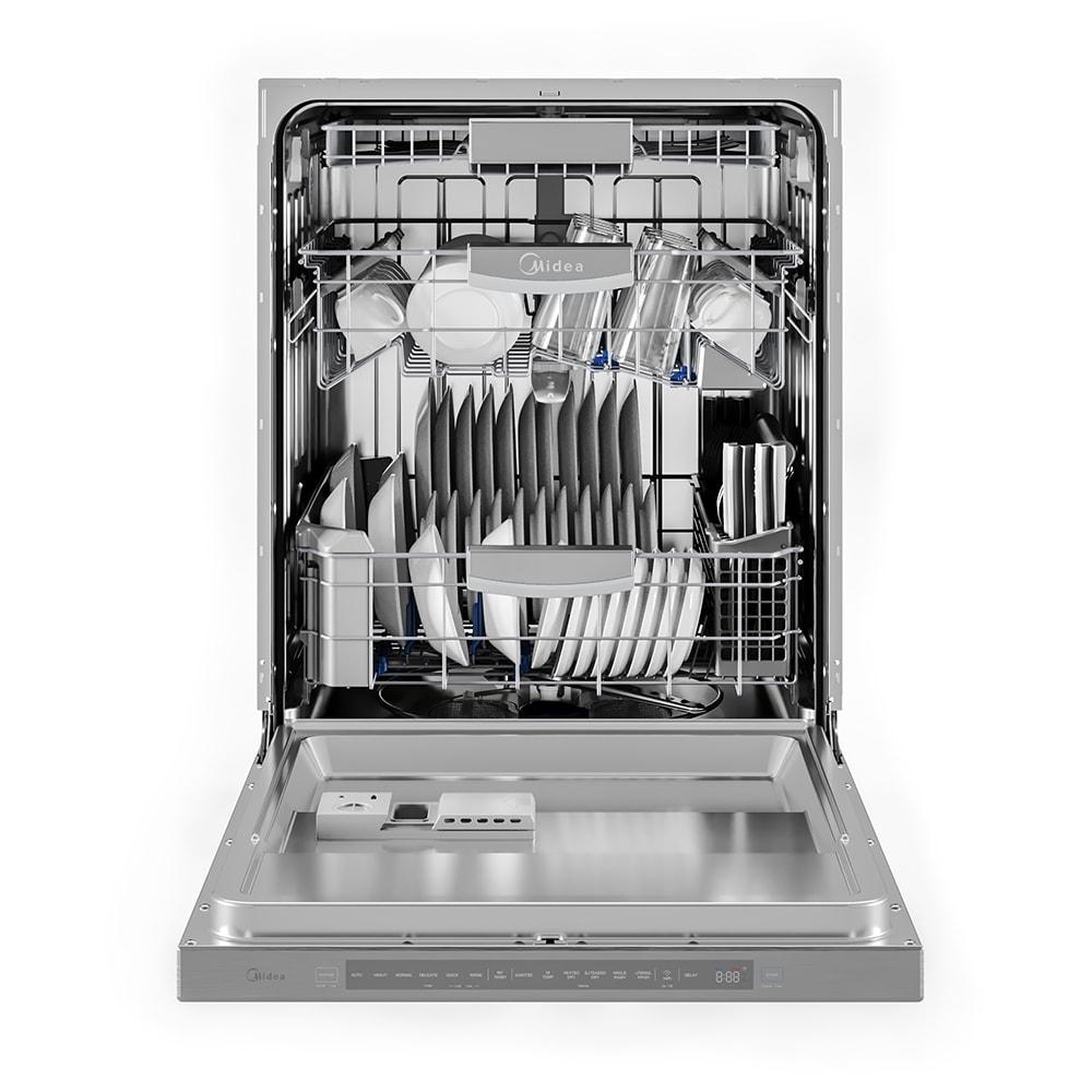 Midea Ultra-Quiet, Built-in dishwasher with Wi-Fi and Targeted Wash Zones, MDT24P5AST, Stainless Steel