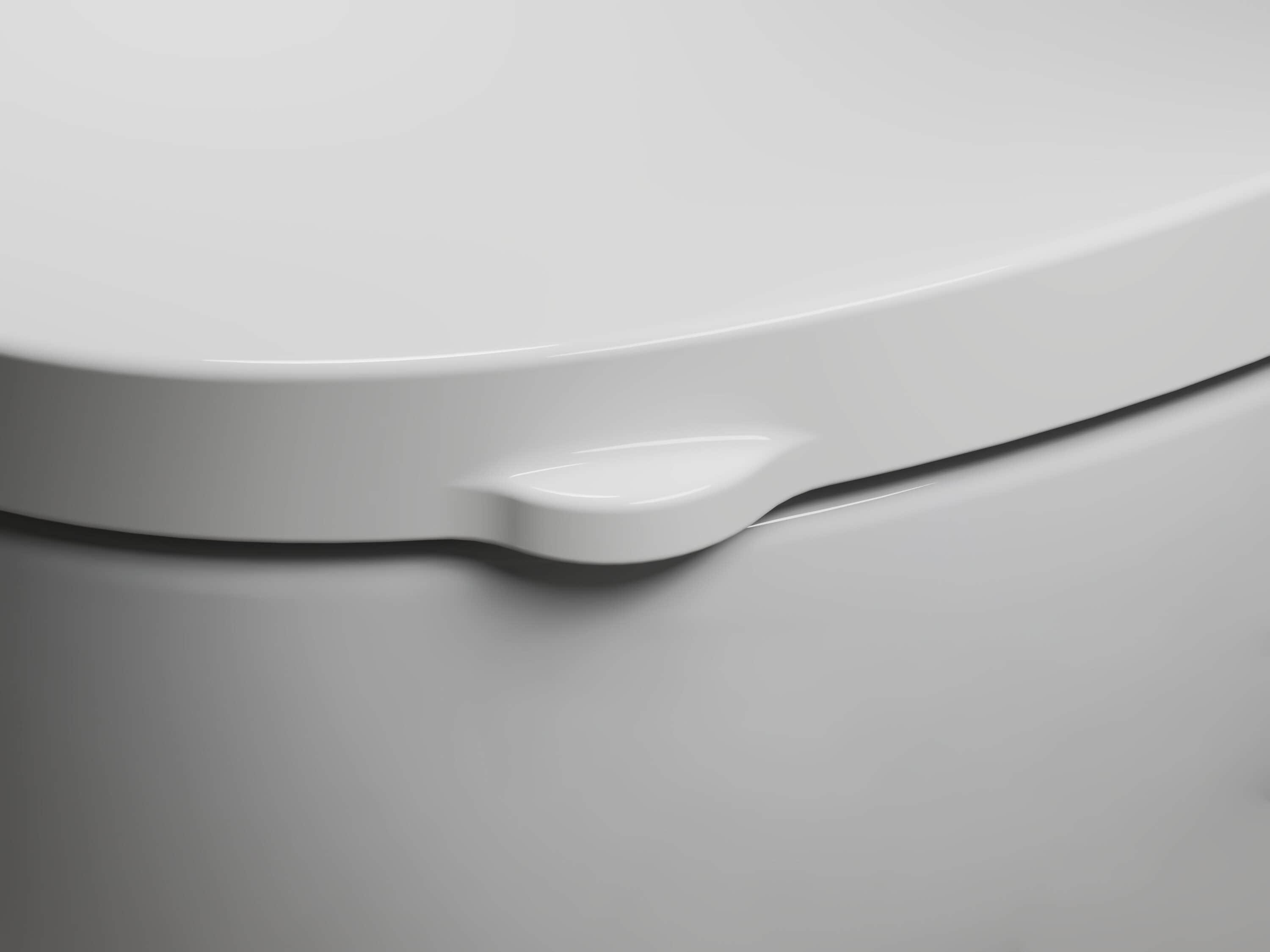 Kohler Cachet Round-Front Toilet Seat with Quiet-Close Lid and Seat and Grip-Tight Bumpers K-4639-RL-0