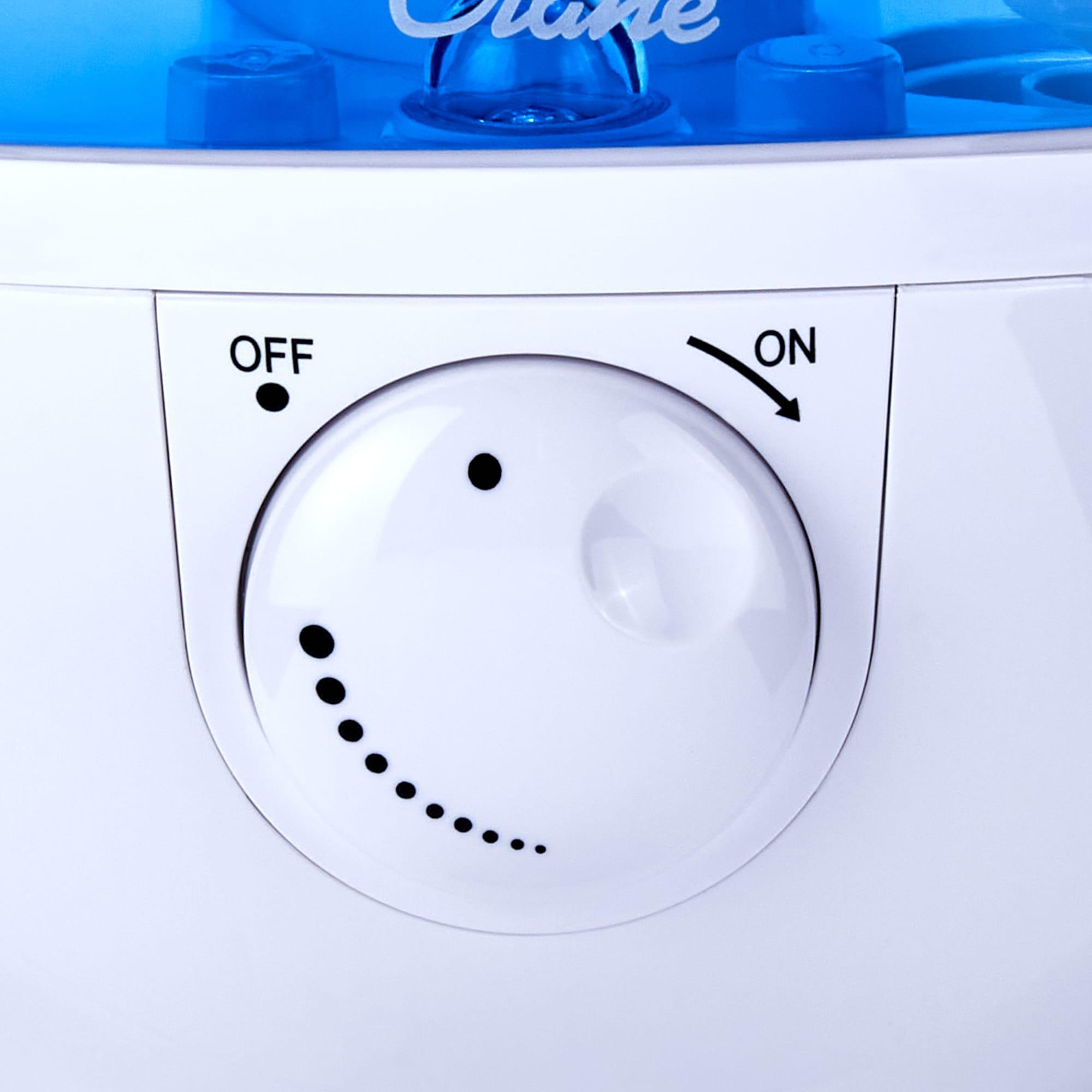 Crane USA 1 Gal. Cool Mist Ultrasonic Humidifier for Bedroom, Office, Nursery, Blue/White, Crane USA