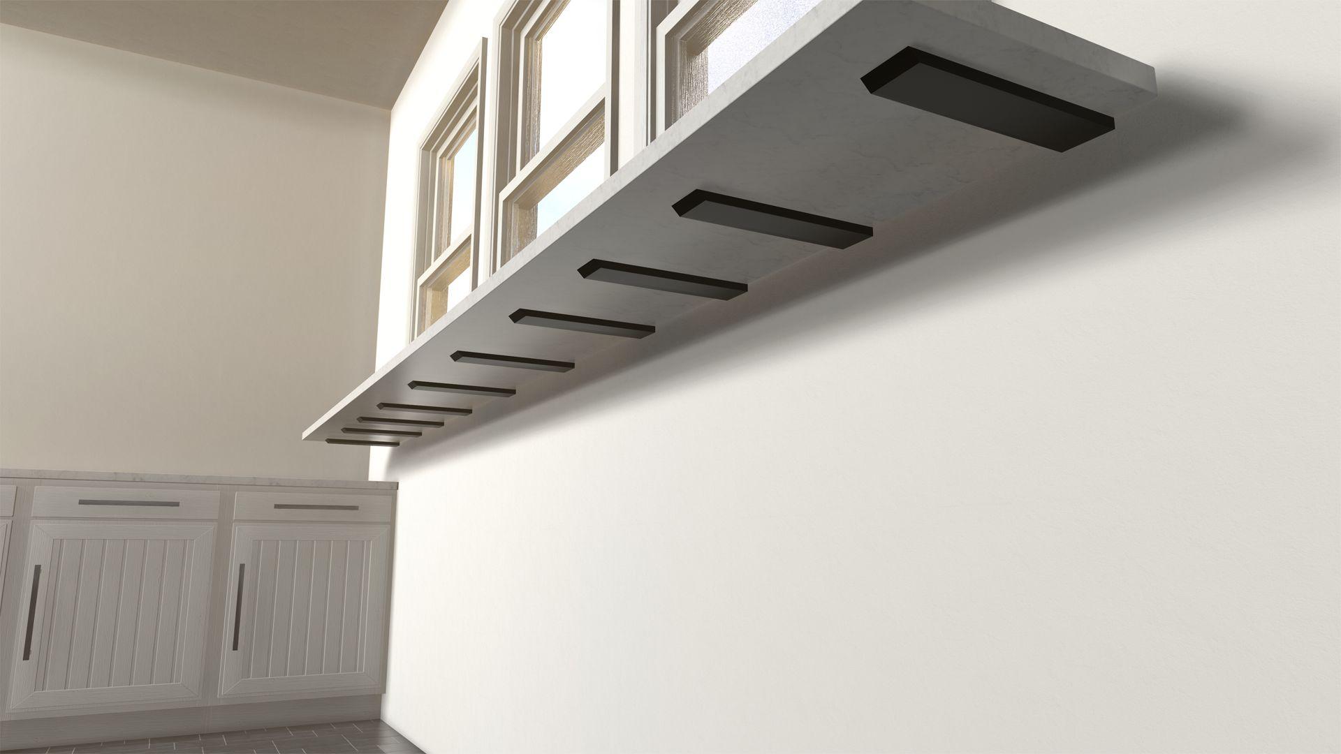 The Original Granite Bracket The Original™ Side Wall Hidden Countertop Support Standard Bracket - (Right, Steel)