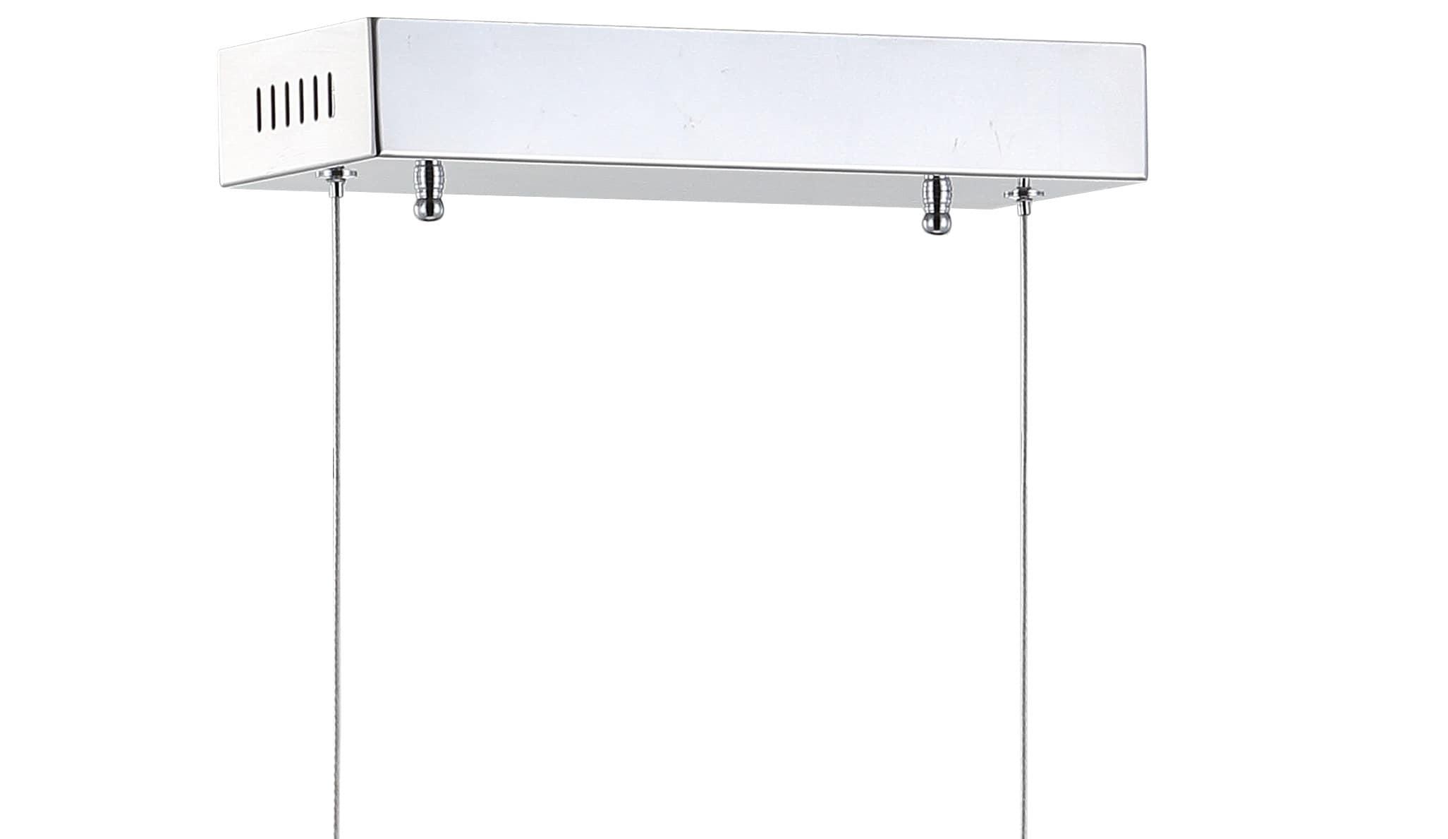 Ali 31" Dimmable Adjustable Integrated LED Metal Linear Pendant, Chrome